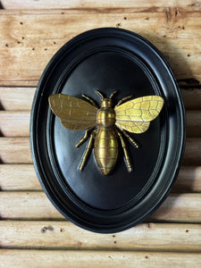 Gold & Black Bee Wall Plaque