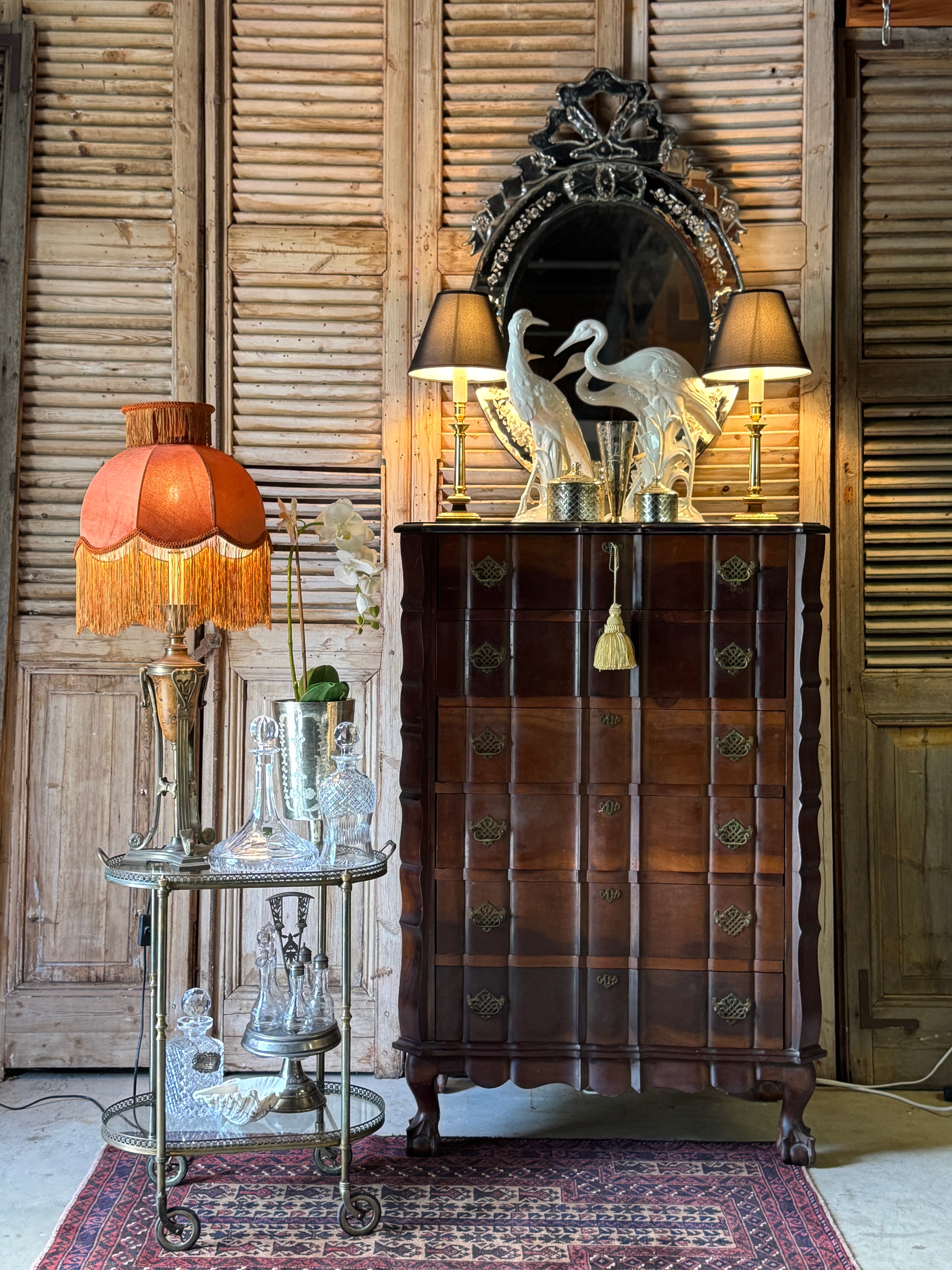 Pair of Vintage Brass Candlestick Lamps