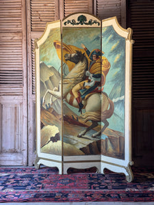 Vintage Hand Painted Napoleon Screen