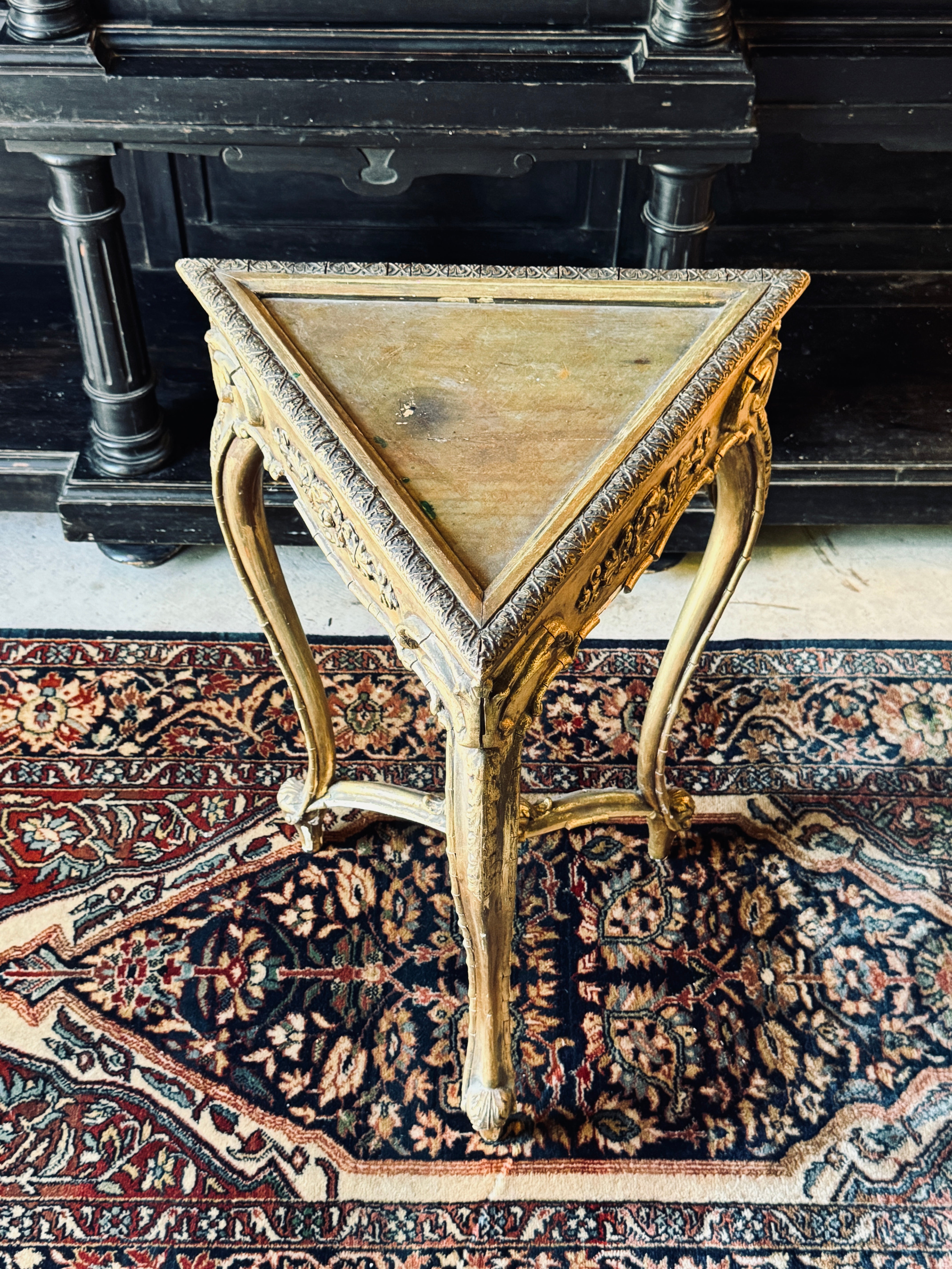 Antique French Triangular Side Table