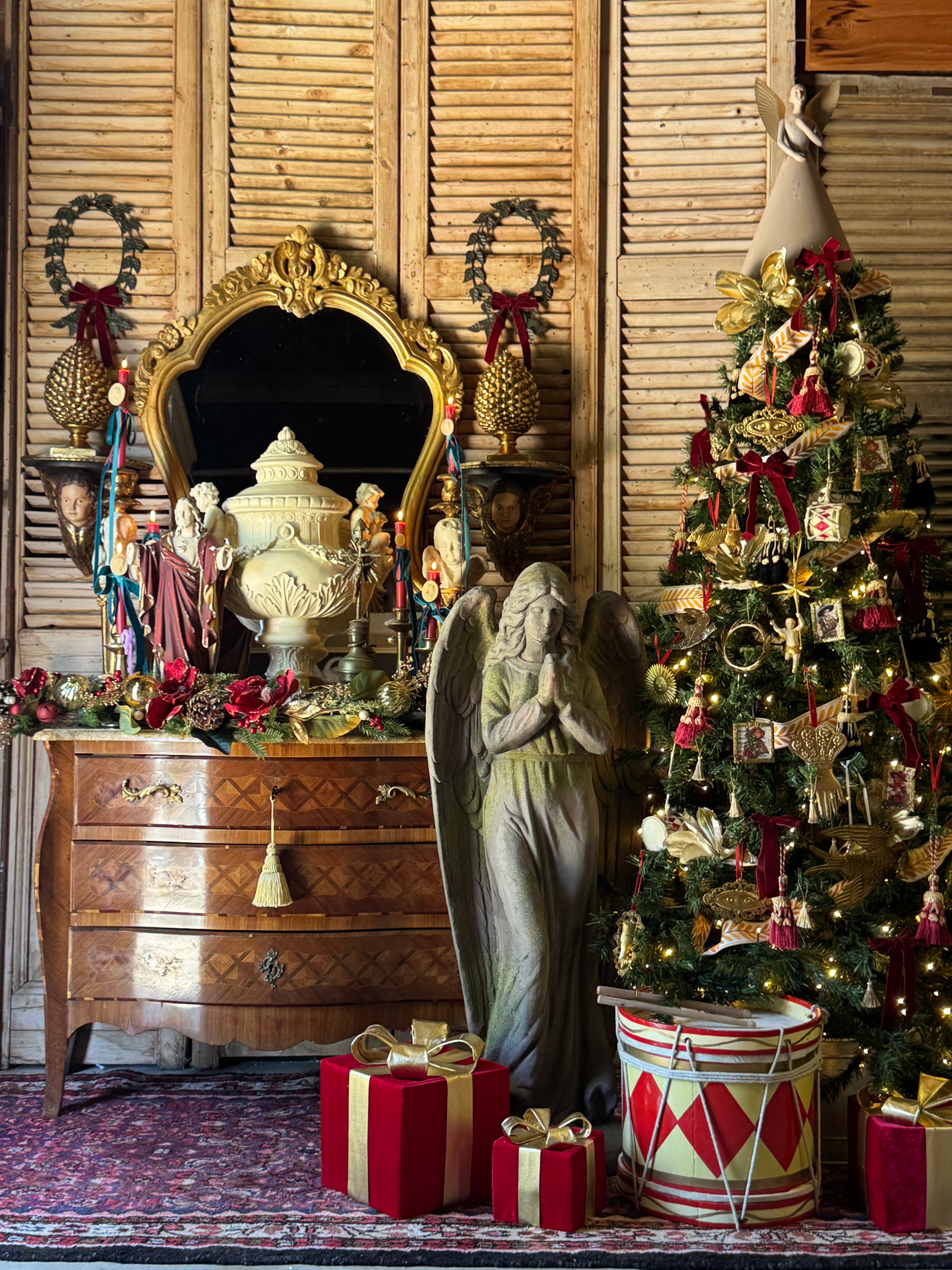 Large Vintage Composite Statue of Angel