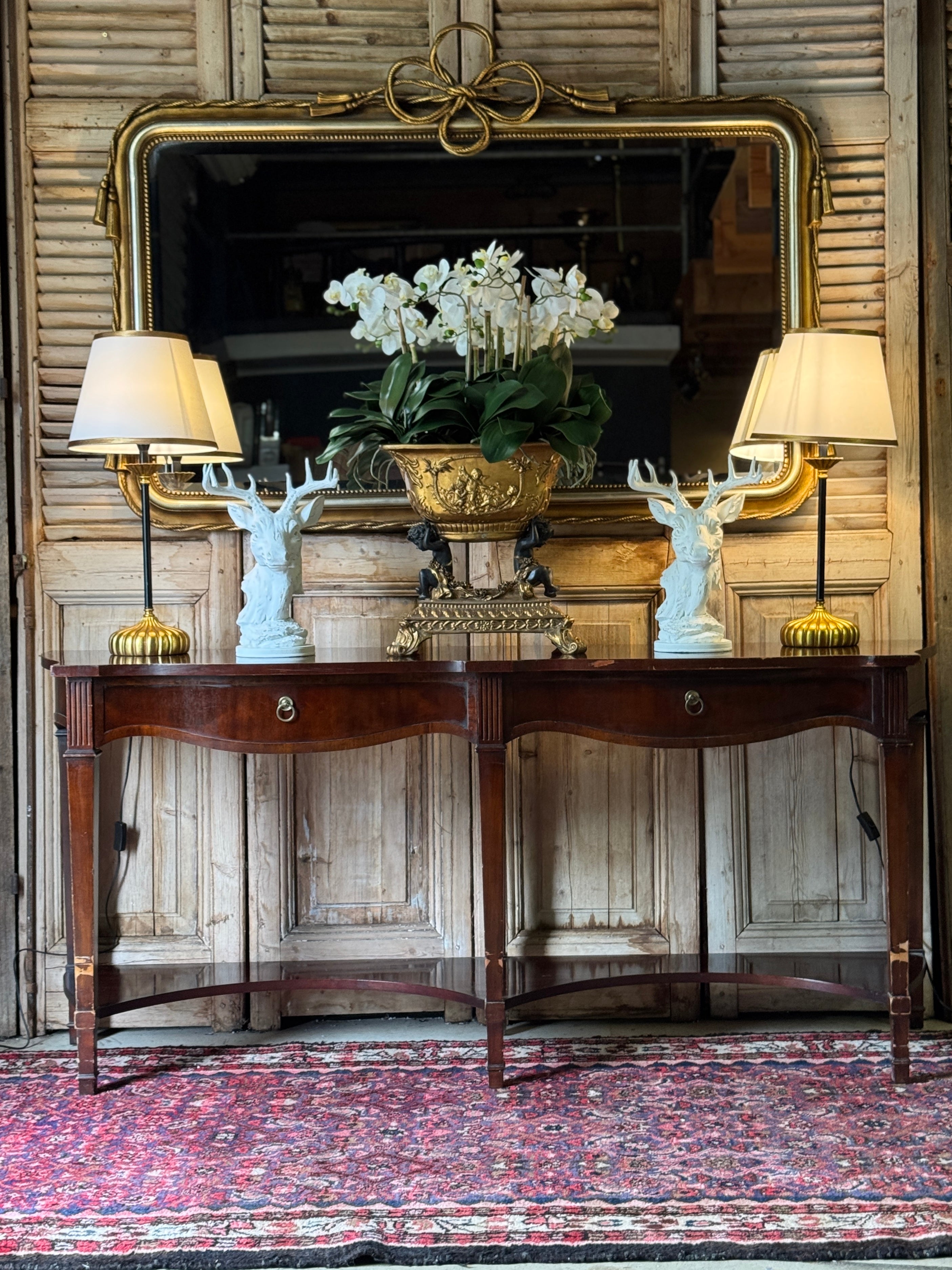 Pair of Black & Gold Table Lamps