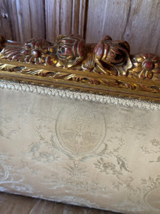 Antique French Louis XVI Style Giltwood Salon Sofa