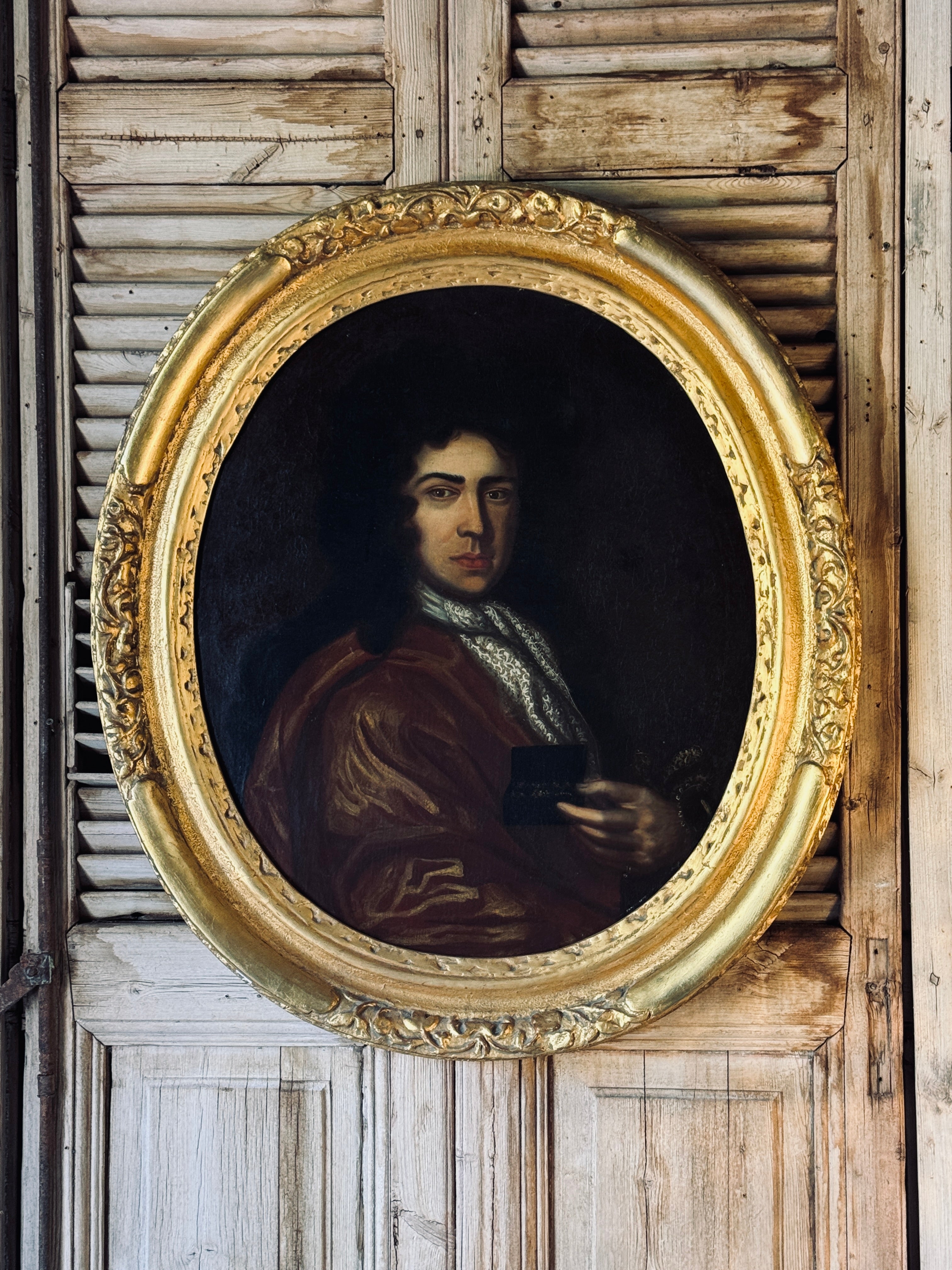 18th Century Portrait Framed Oil