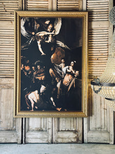 Gilt Framed Print of "The Seven Acts of Mercy" by Caravaggio