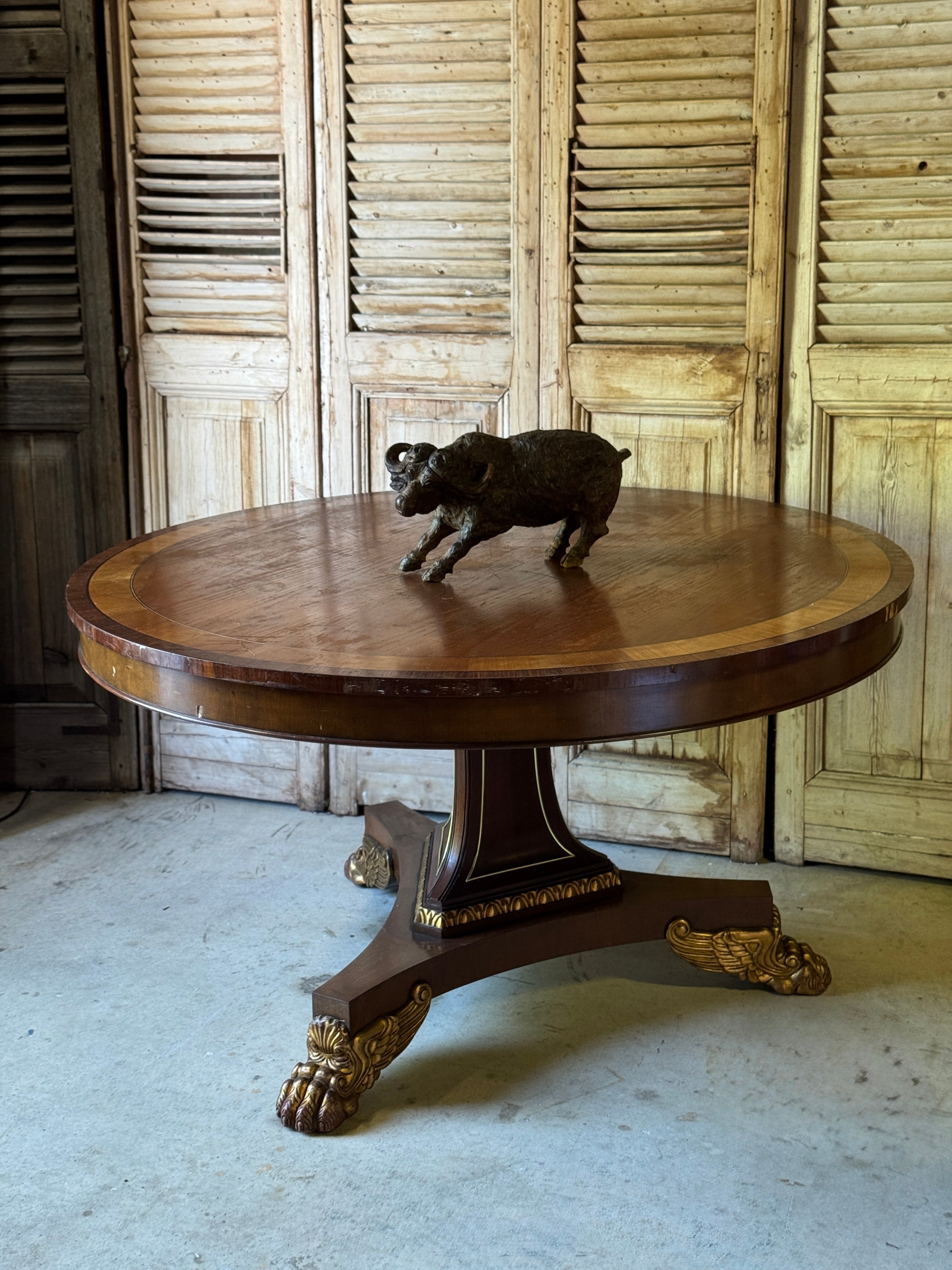 Antique Oriental Carved Timber Water Buffalo Figure