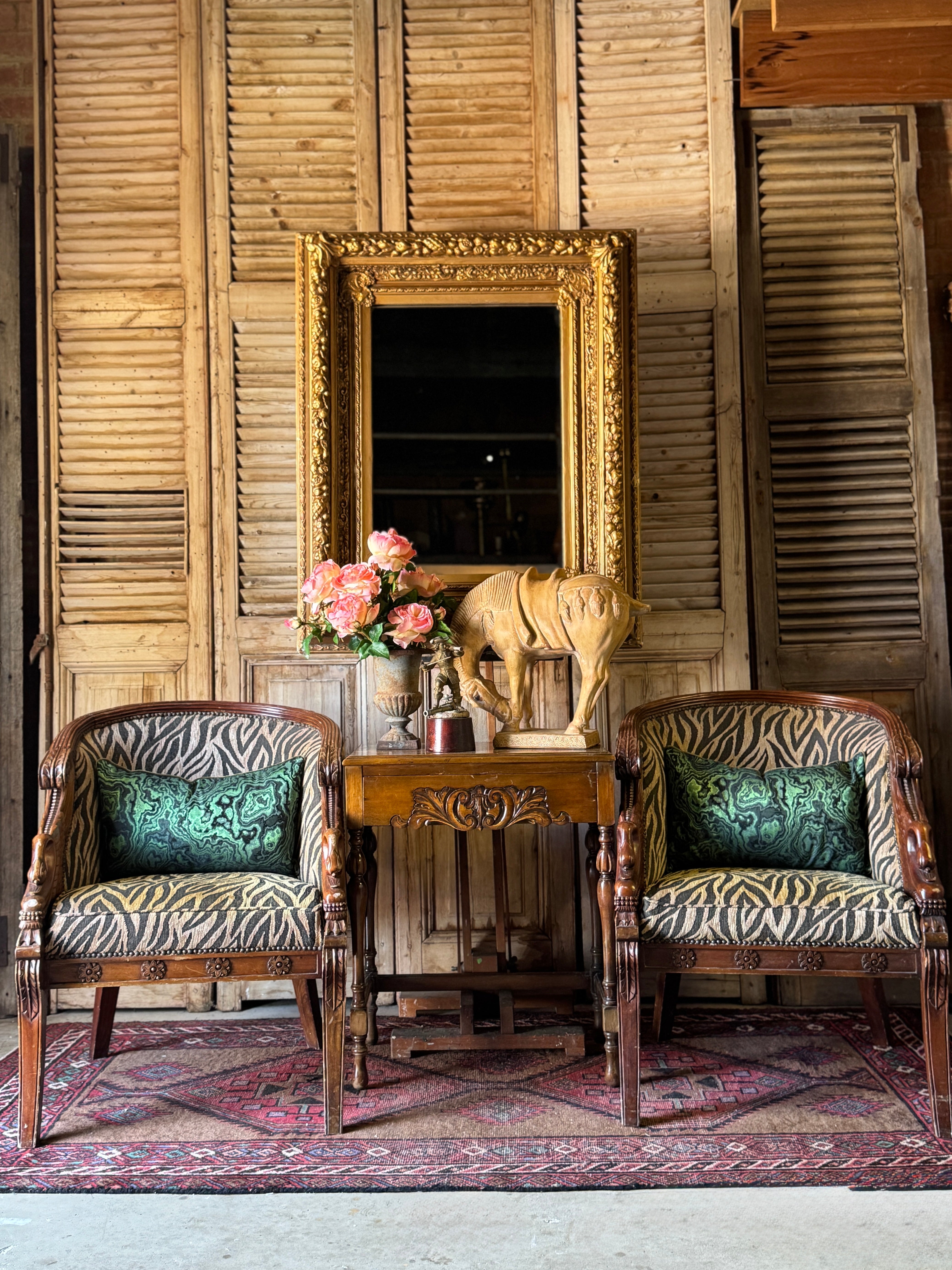 Antique Gilt Timber & Gesso Framed Mirror