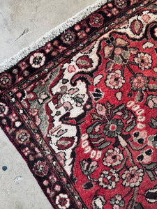 Hand Knotted Vintage Persian Hamadan Rug