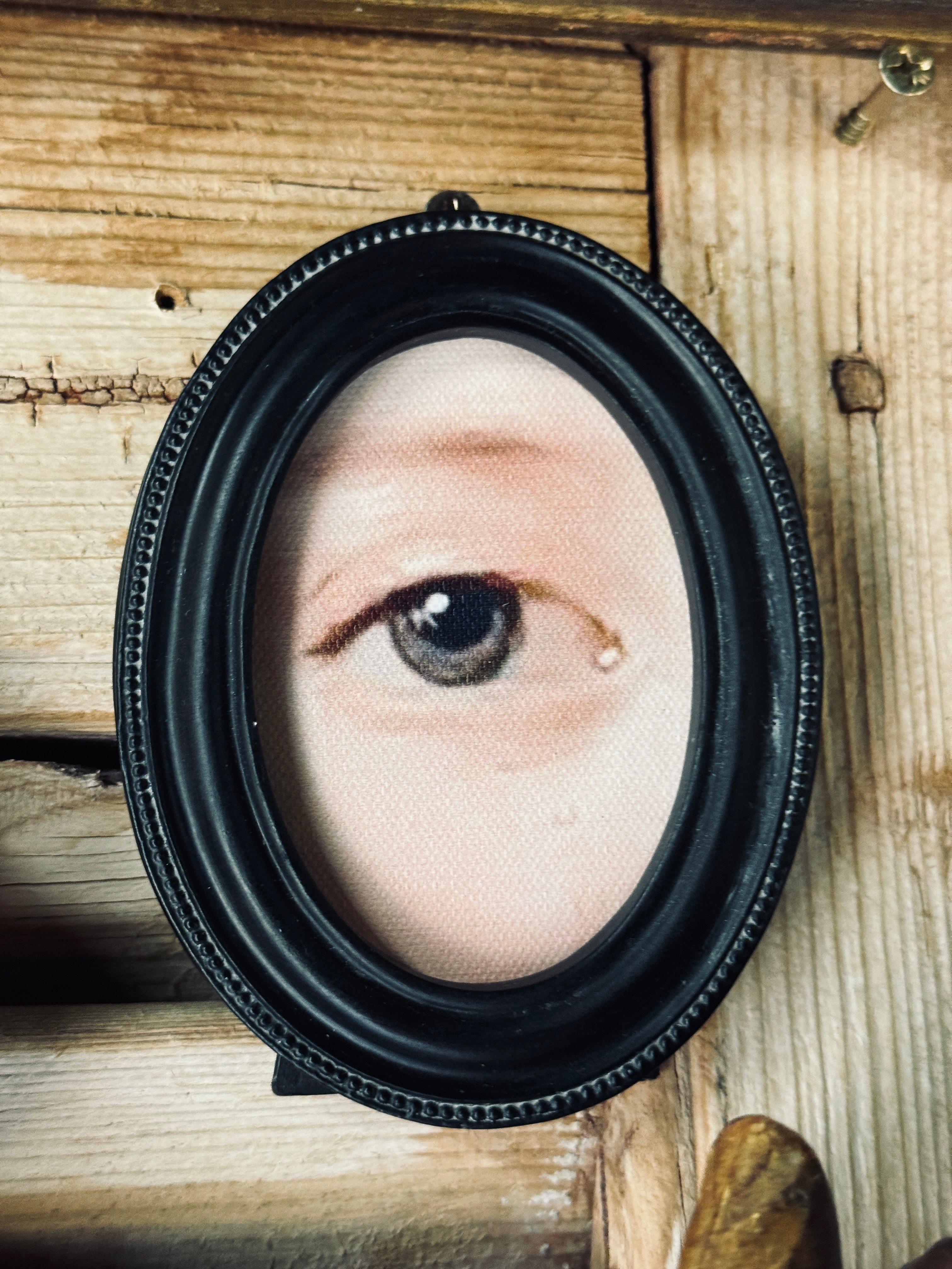 Mini Framed Eye (oval blue)