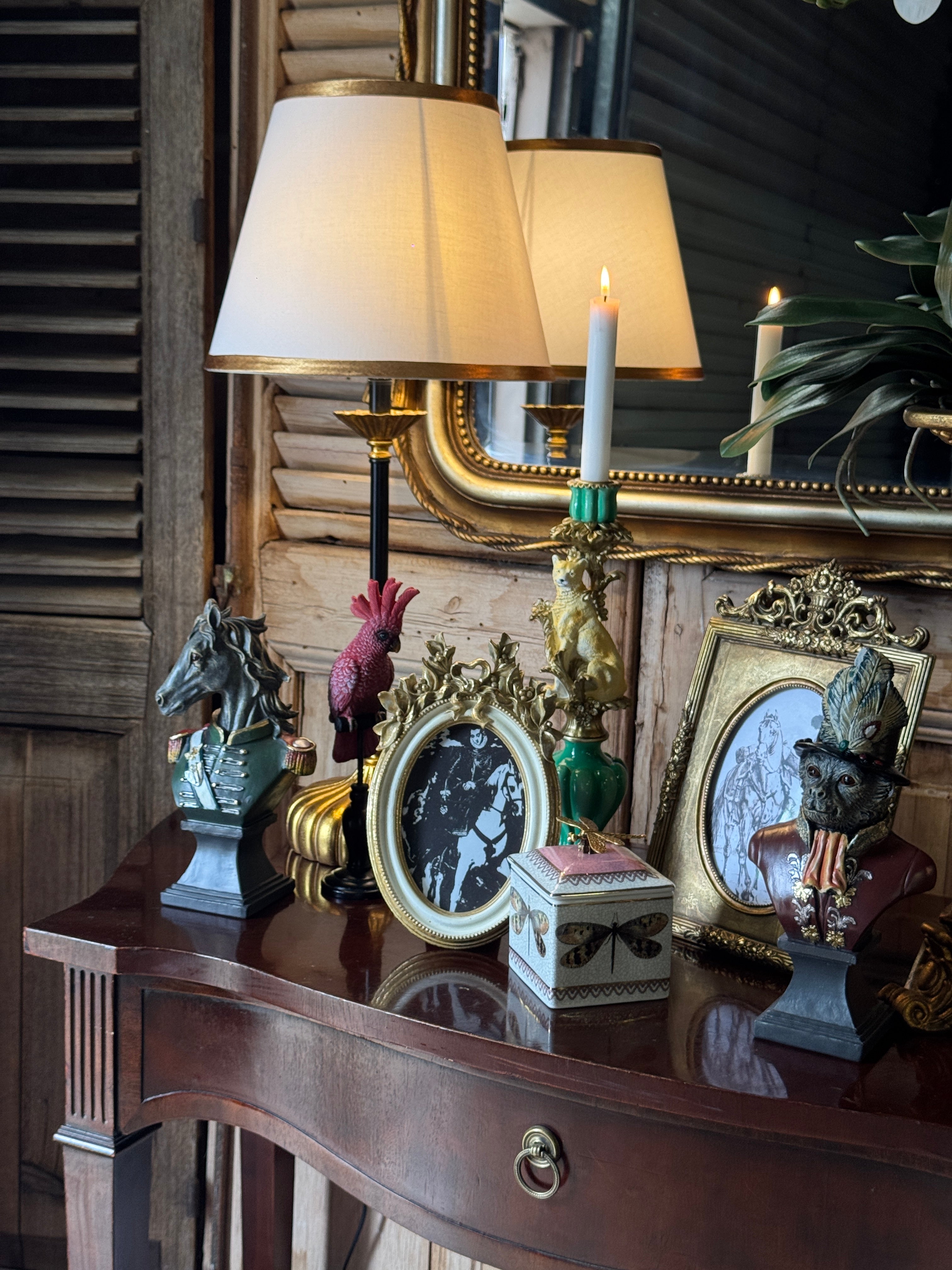 Ornate Lioness Taper Candelabra