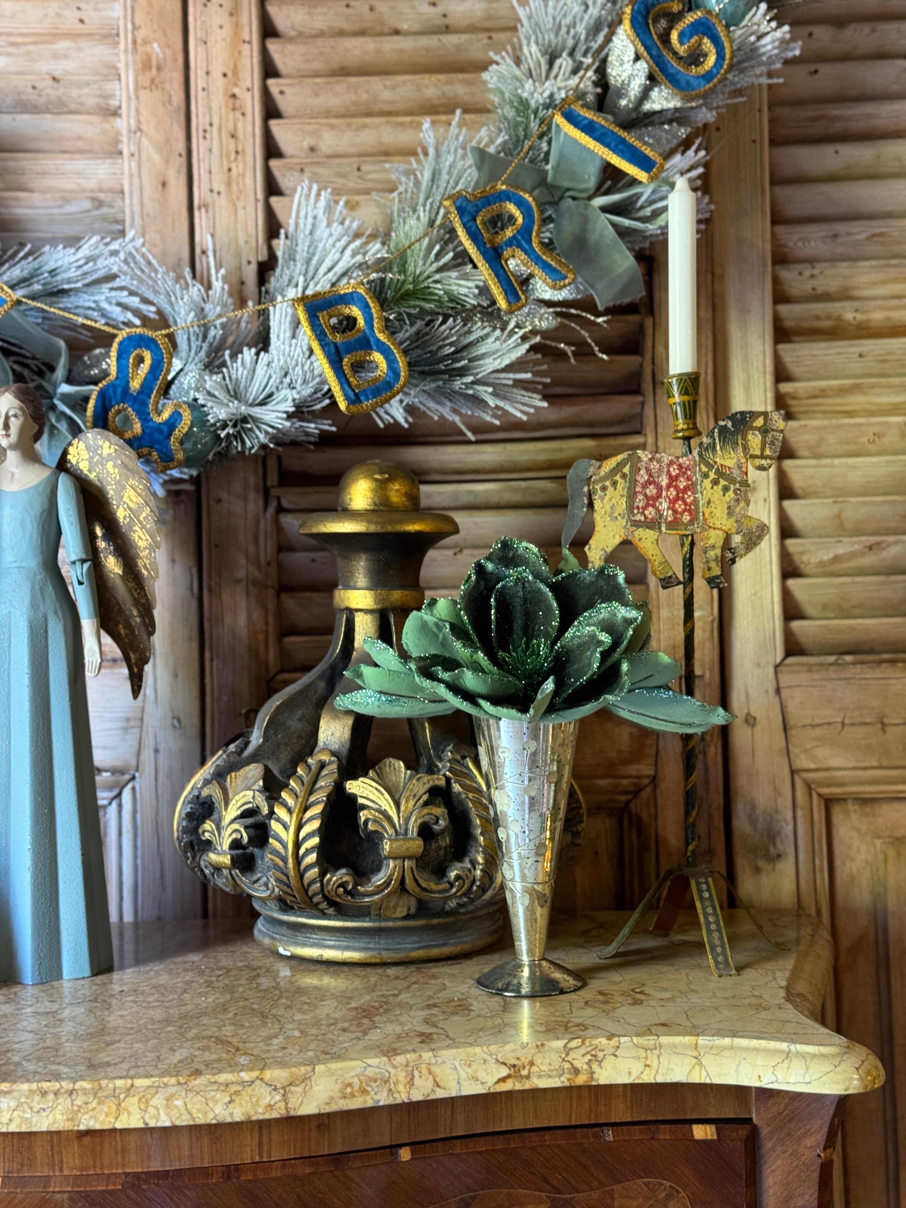 Mercury Etched Glass Vase