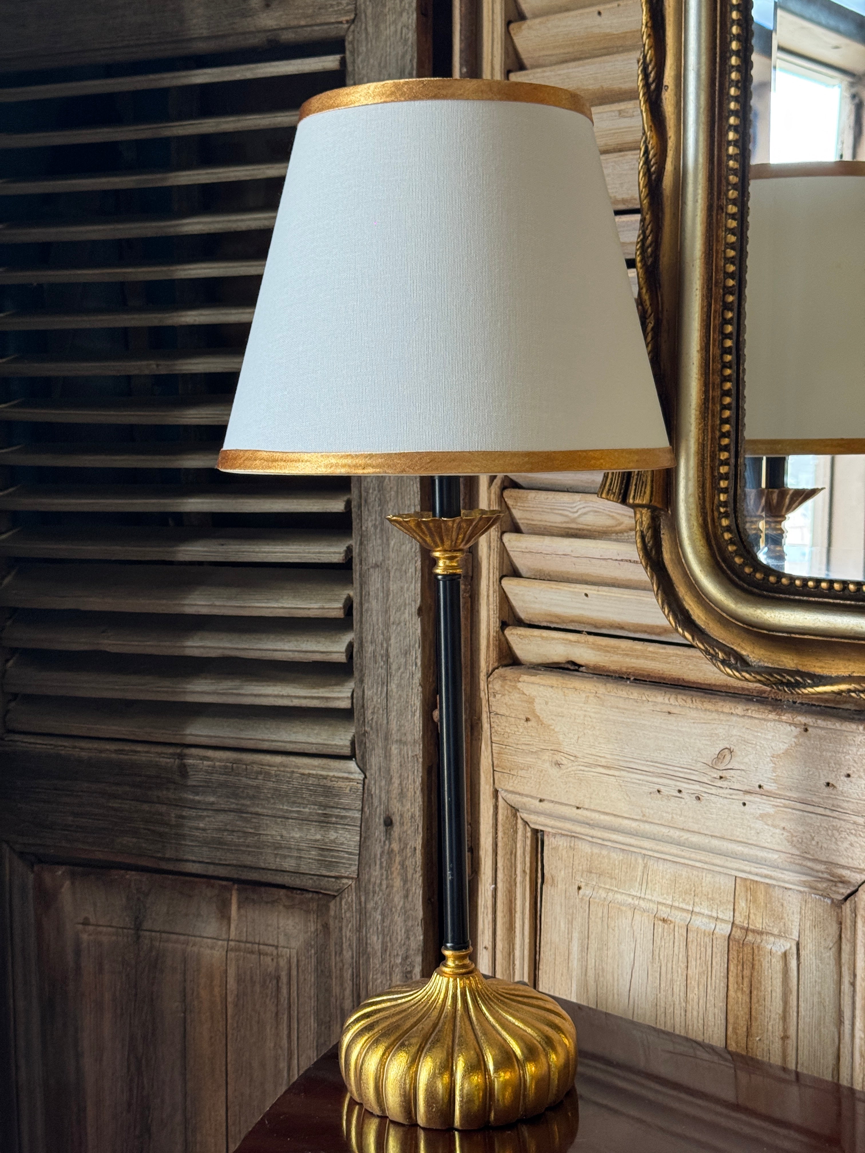 Pair of Black & Gold Table Lamps