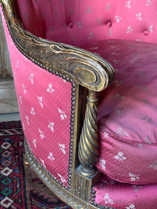 Antique French Louis XVI Style Bergère Armchair