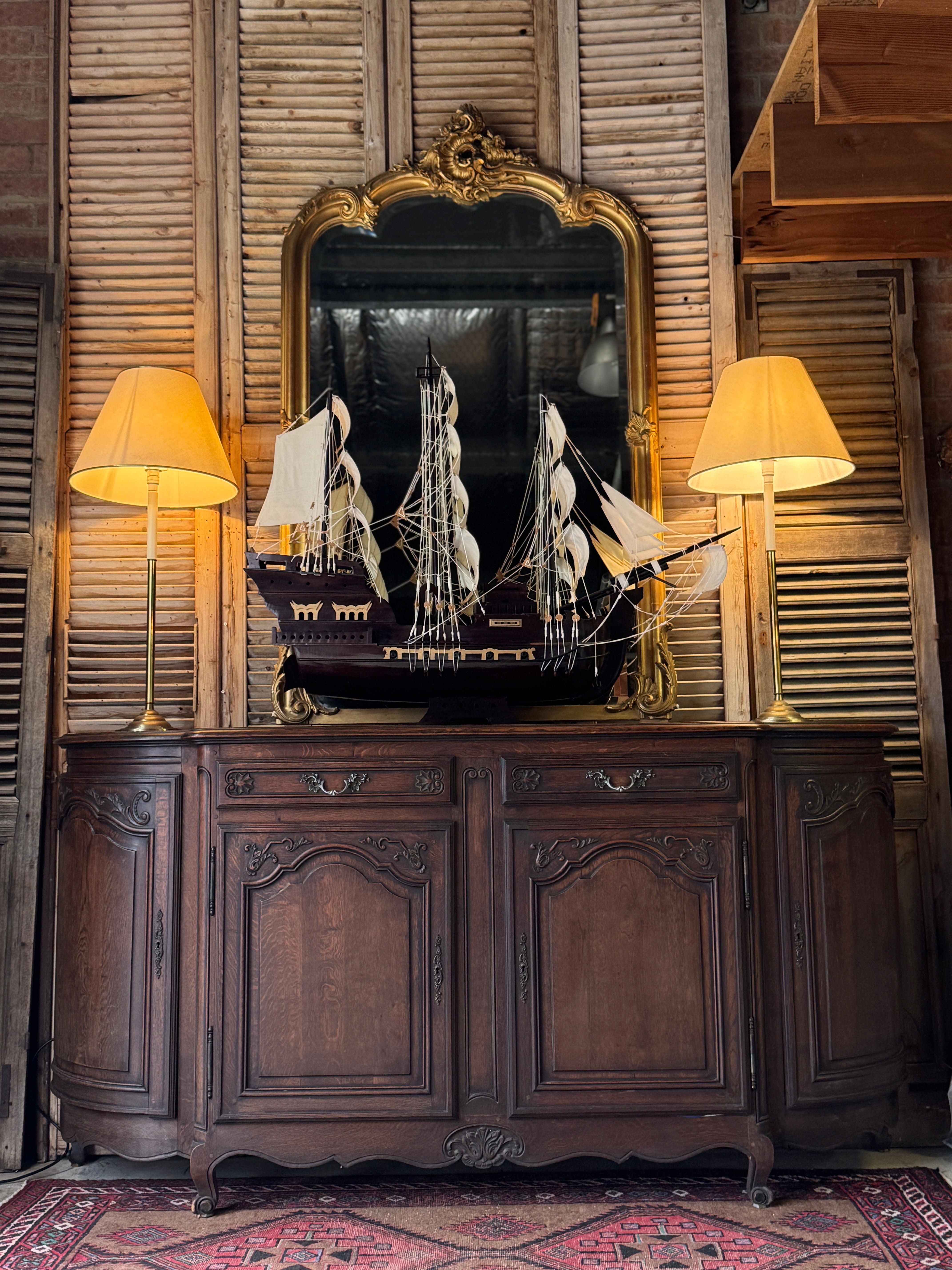 Antique French Well-Carved Sideboard