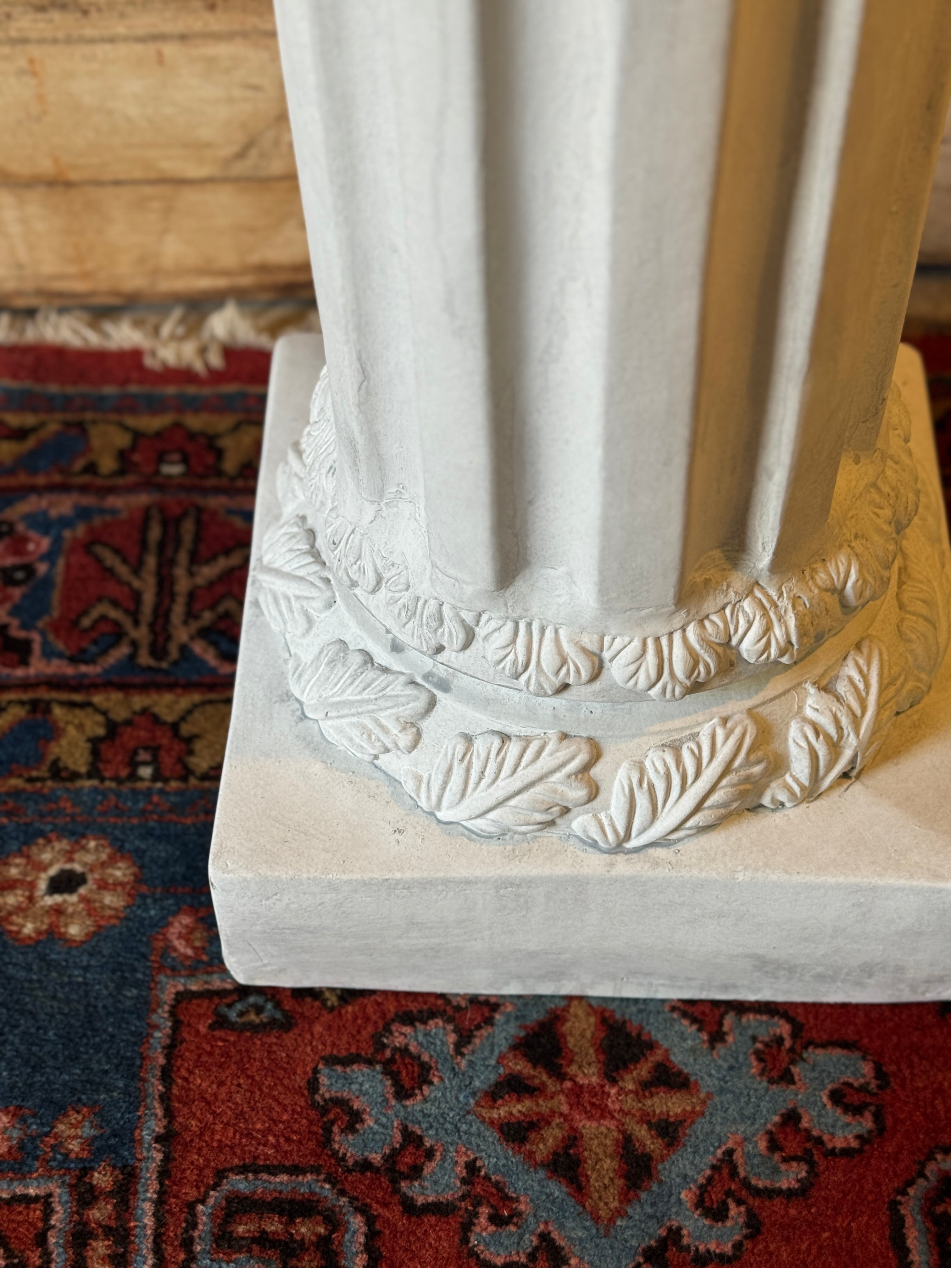 White Roman Style Column Plinth / Stand