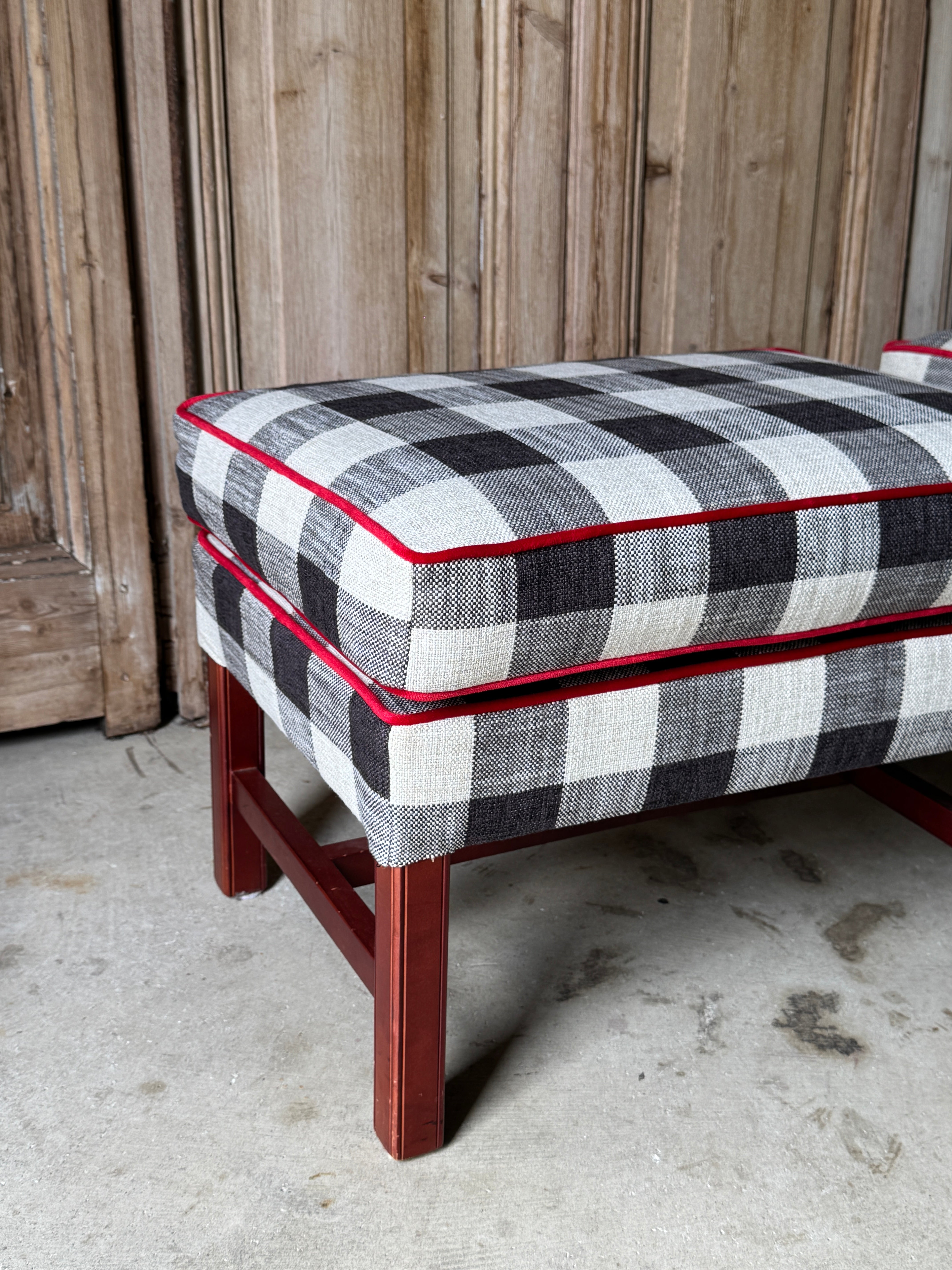 Vintage Gingham Stools