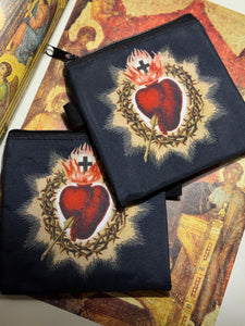 Sacred Heart Travel/Makeup Pouch