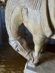 Large Vintage Terracotta Horse Sculpture