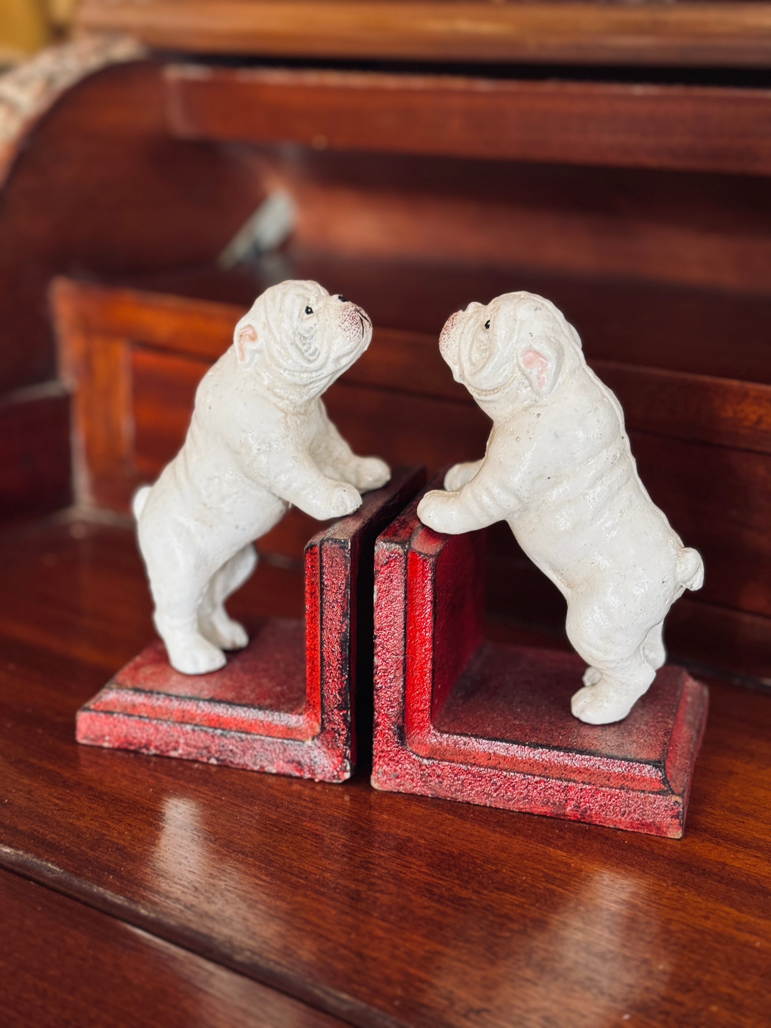 Pair of Cast Iron Bulldog Bookends Manor on George