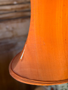 Vintage Chinese Porcelain Lamp with Silk Shade