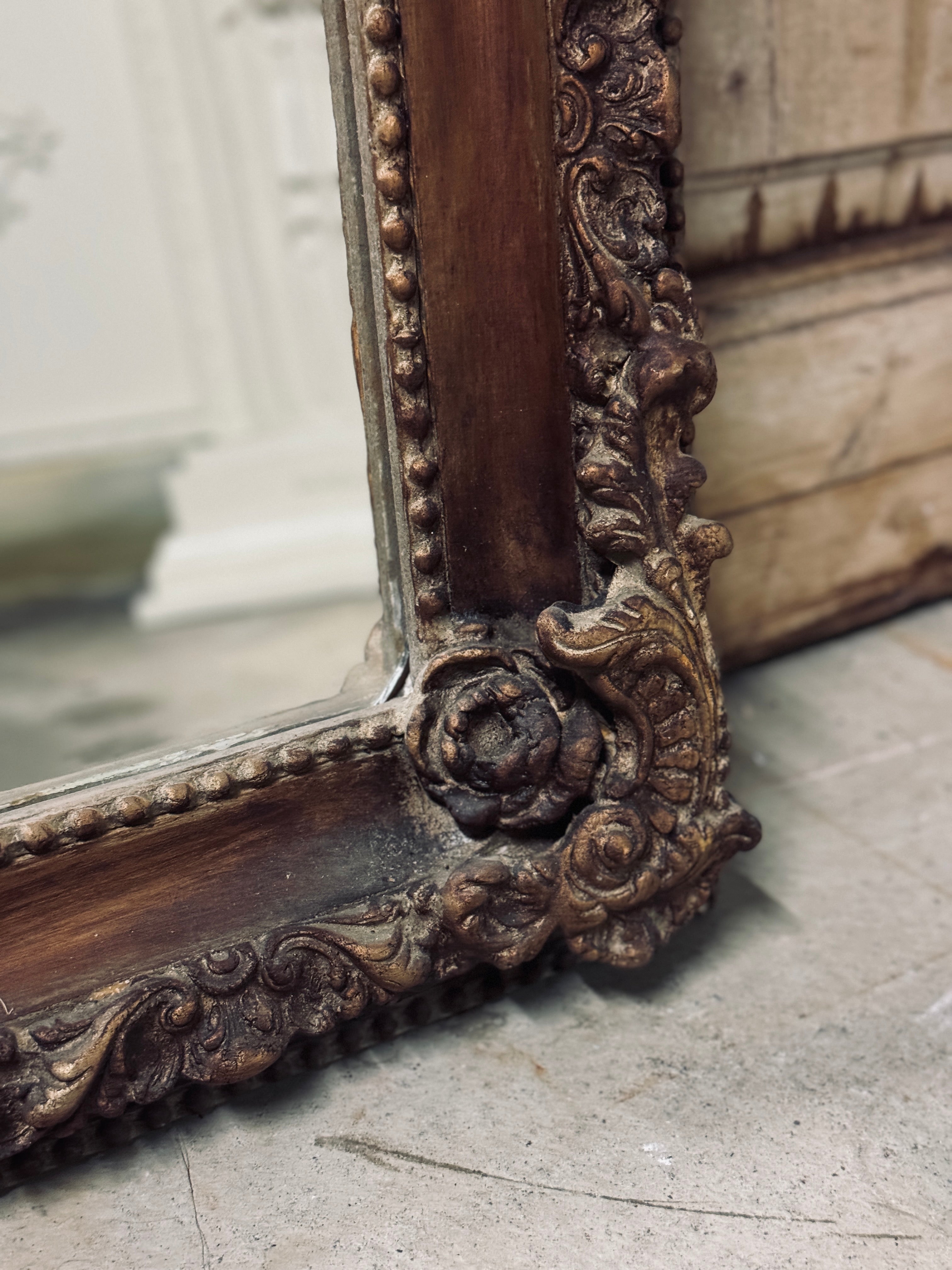 Vintage French Louis XV Style Floor Mirror