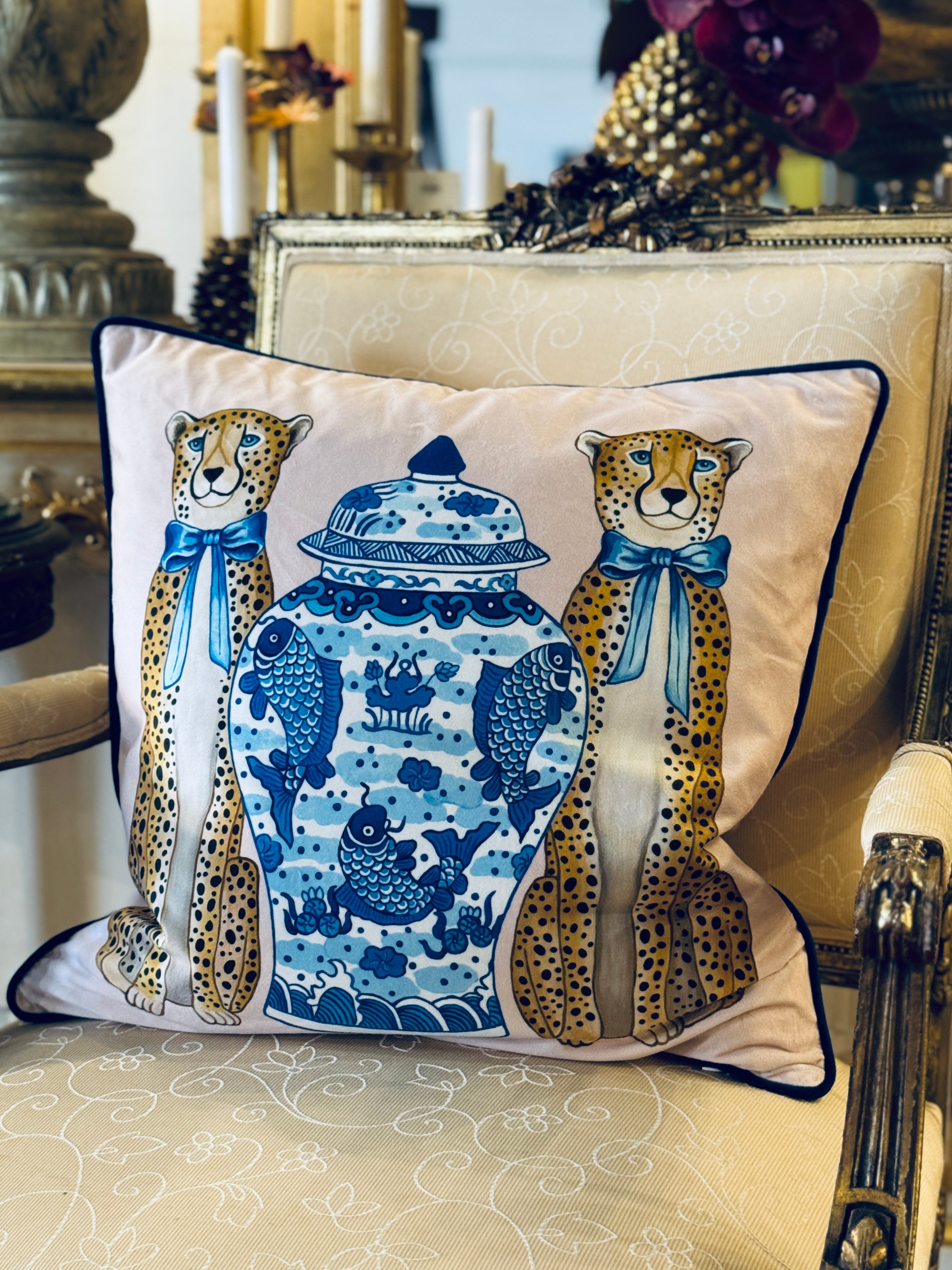 Pair of Leopards Cushion