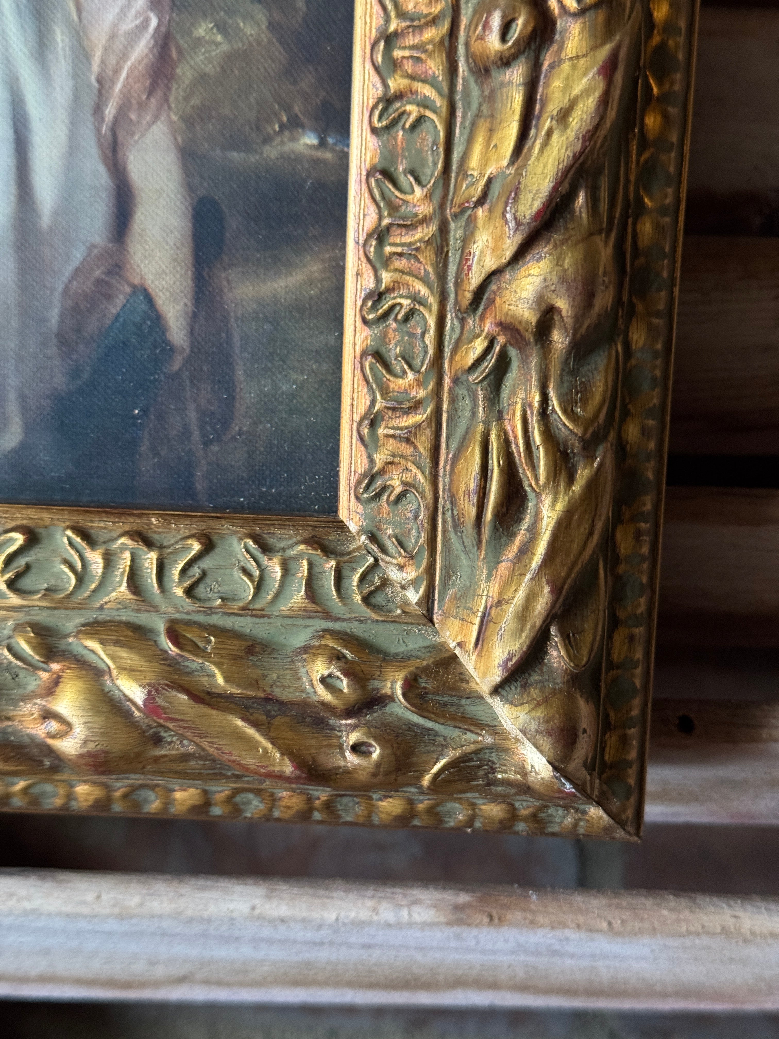 Vintage Ornate Gilt Framed Print of "Caroline of Brunswick, Queen of George IV."