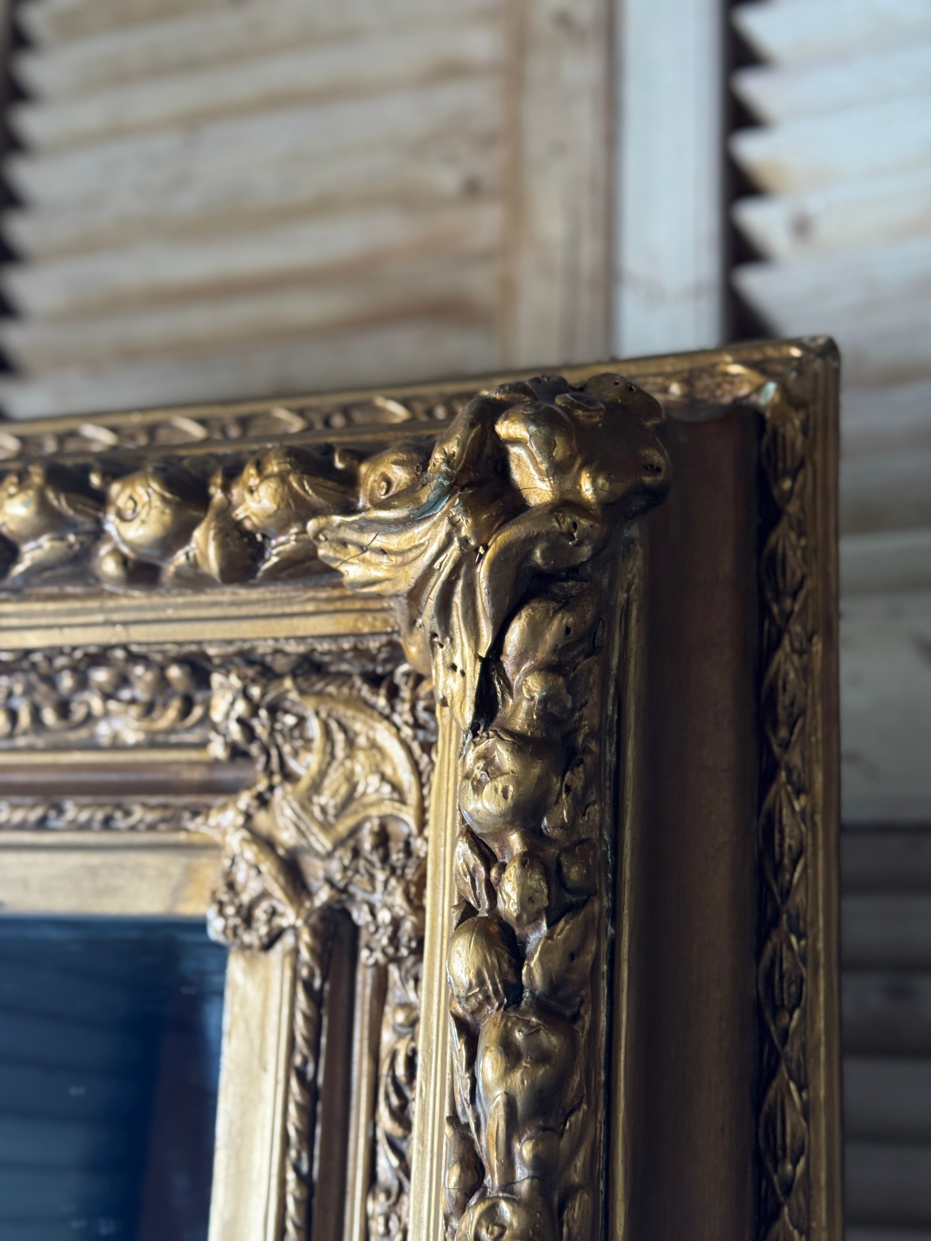 Antique Gilt Timber & Gesso Framed Mirror