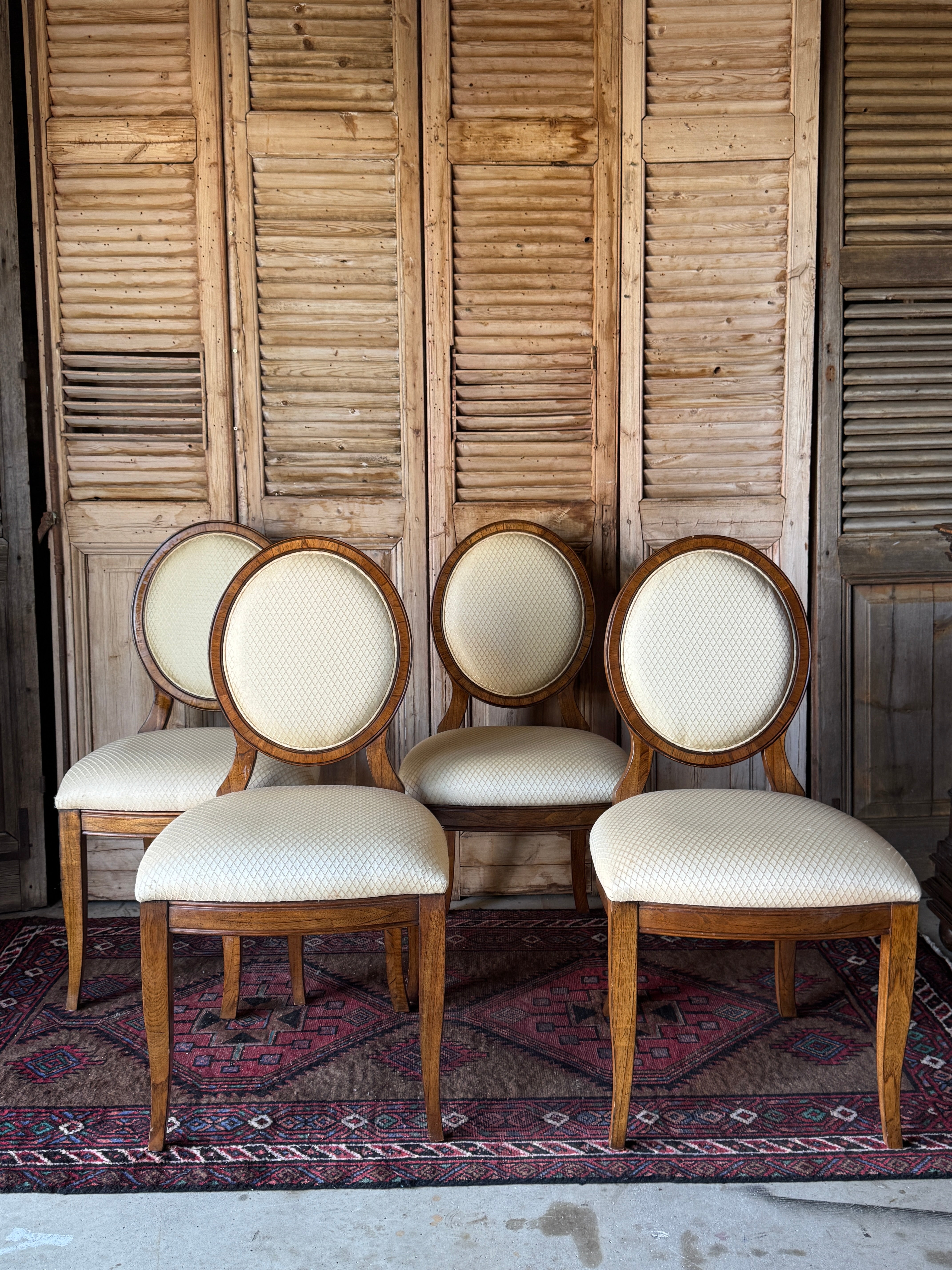 Vintage Set of 4 John Lewis Hemingway Spoon Back Walnut Dining Chairs