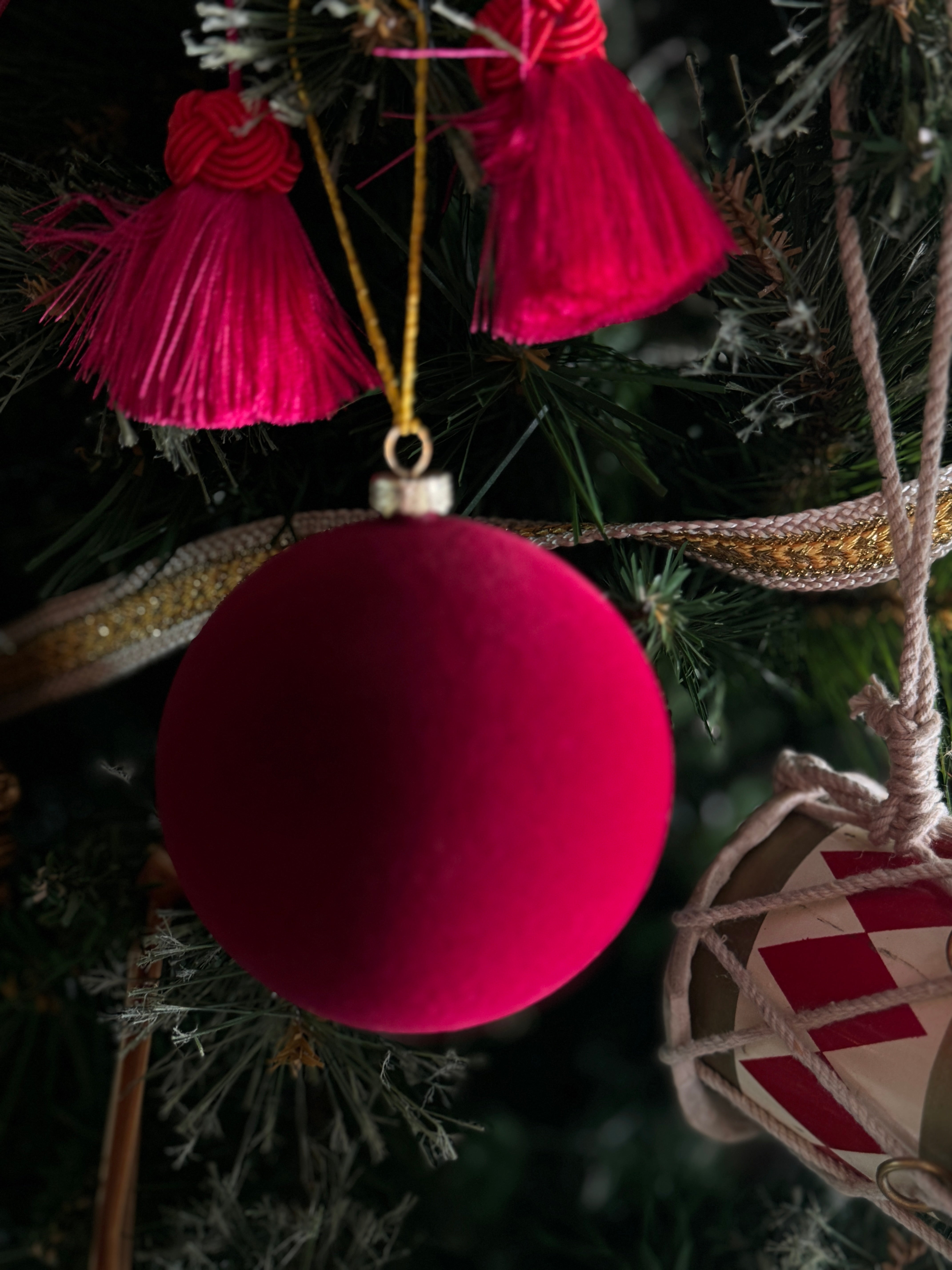 Burgundy Velvet Baubles