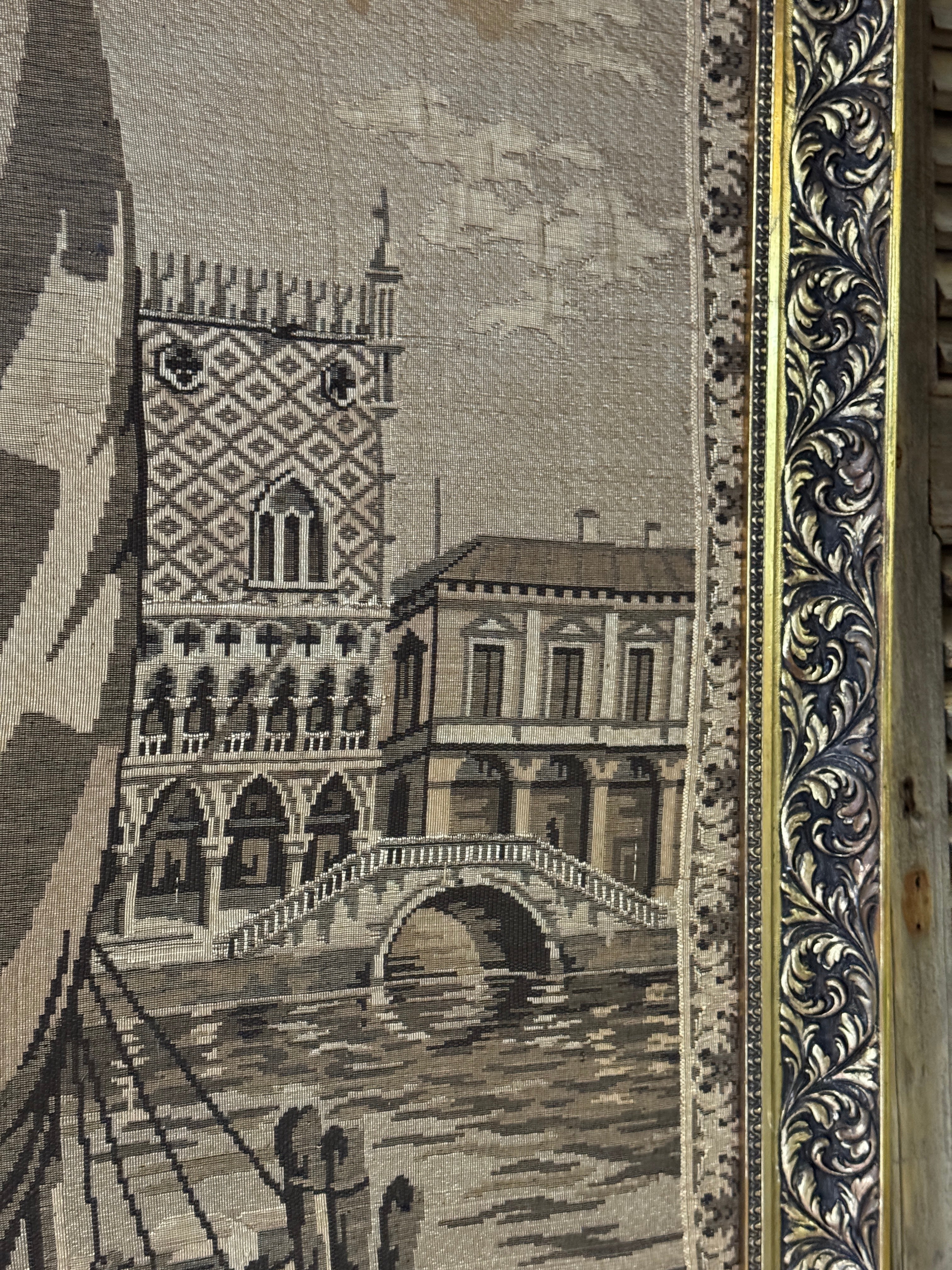 Vintage Framed Venice Tapestry