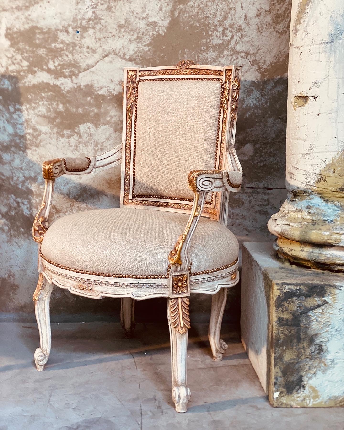 Pair of French Style Armchairs Chairs