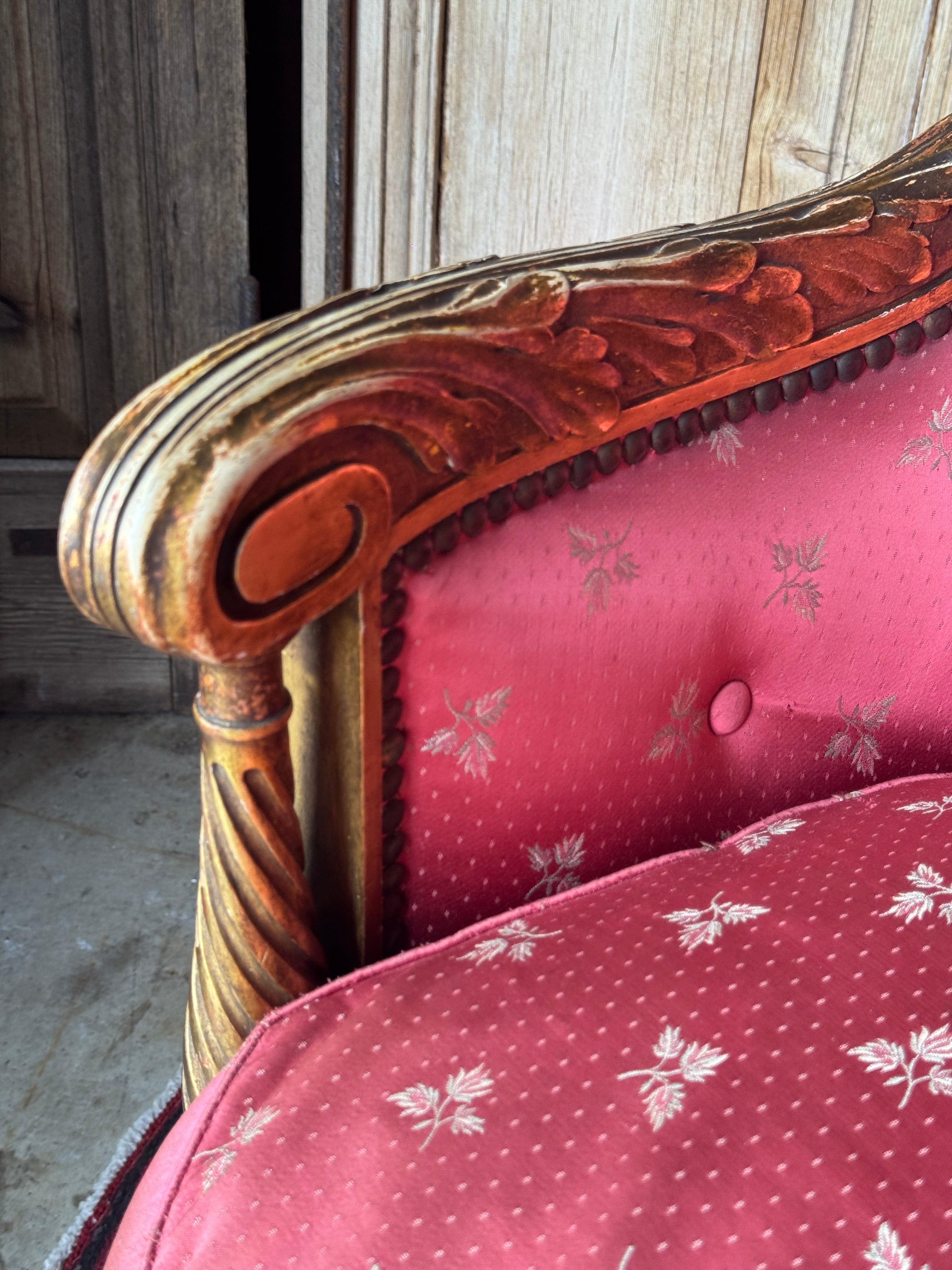 Antique French Louis XVI Style Bergère Armchair