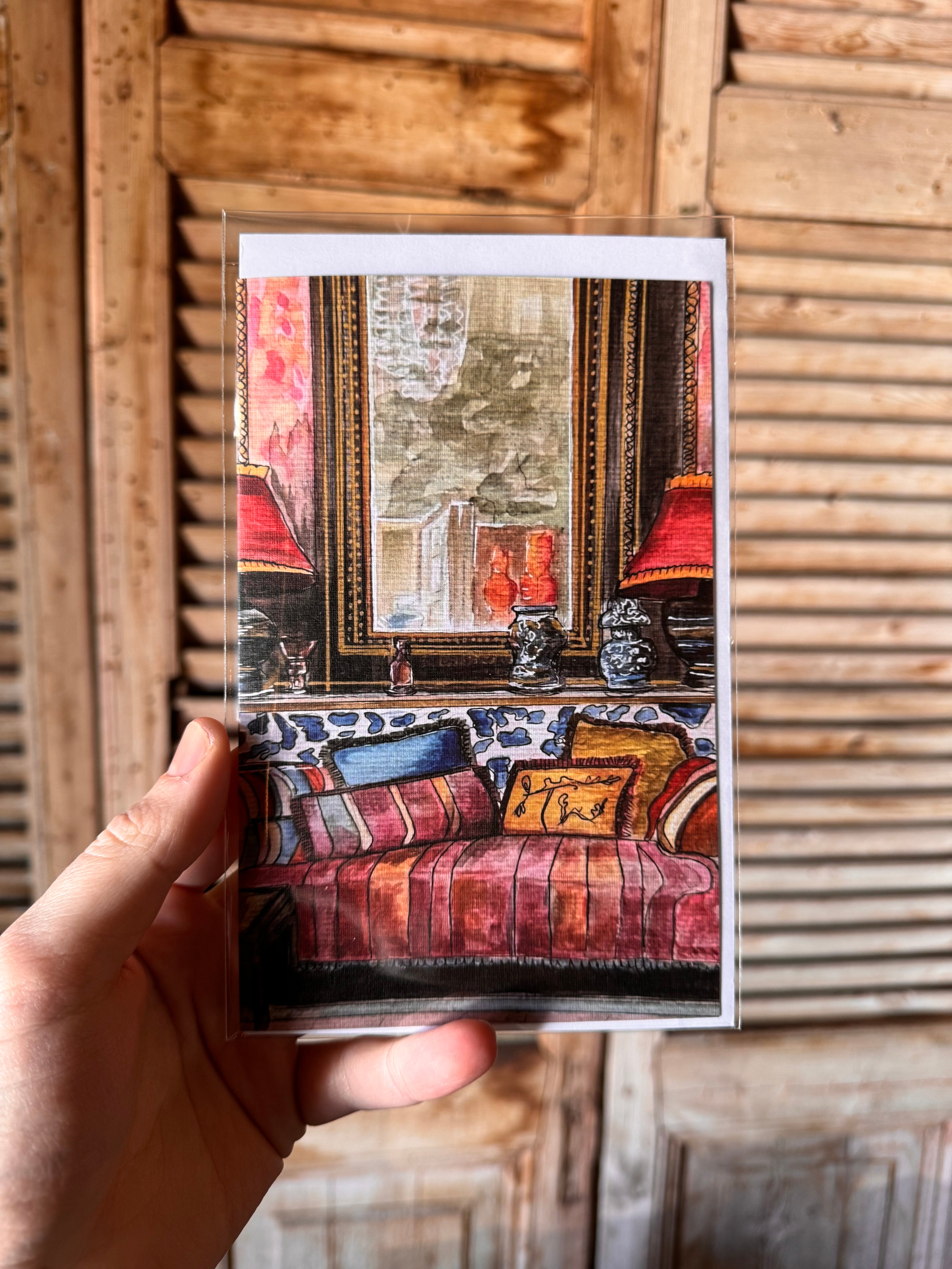 Blank Card with Original Art Print by Azadeh Wilson