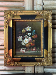 Pair of Vintage Still Life Paintings in Gilt Frames