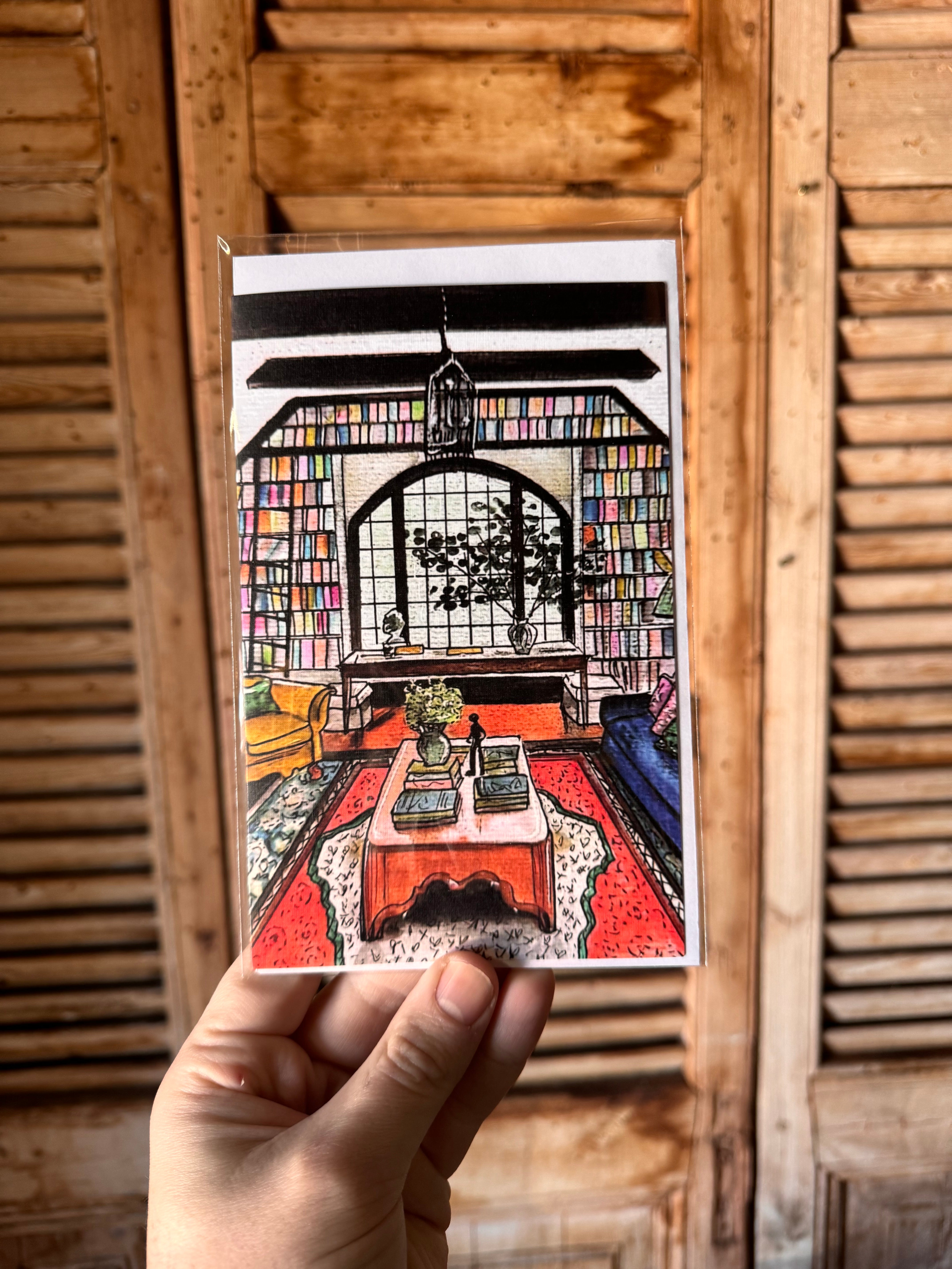 Blank Card with Original Art Print by Azadeh Wilson