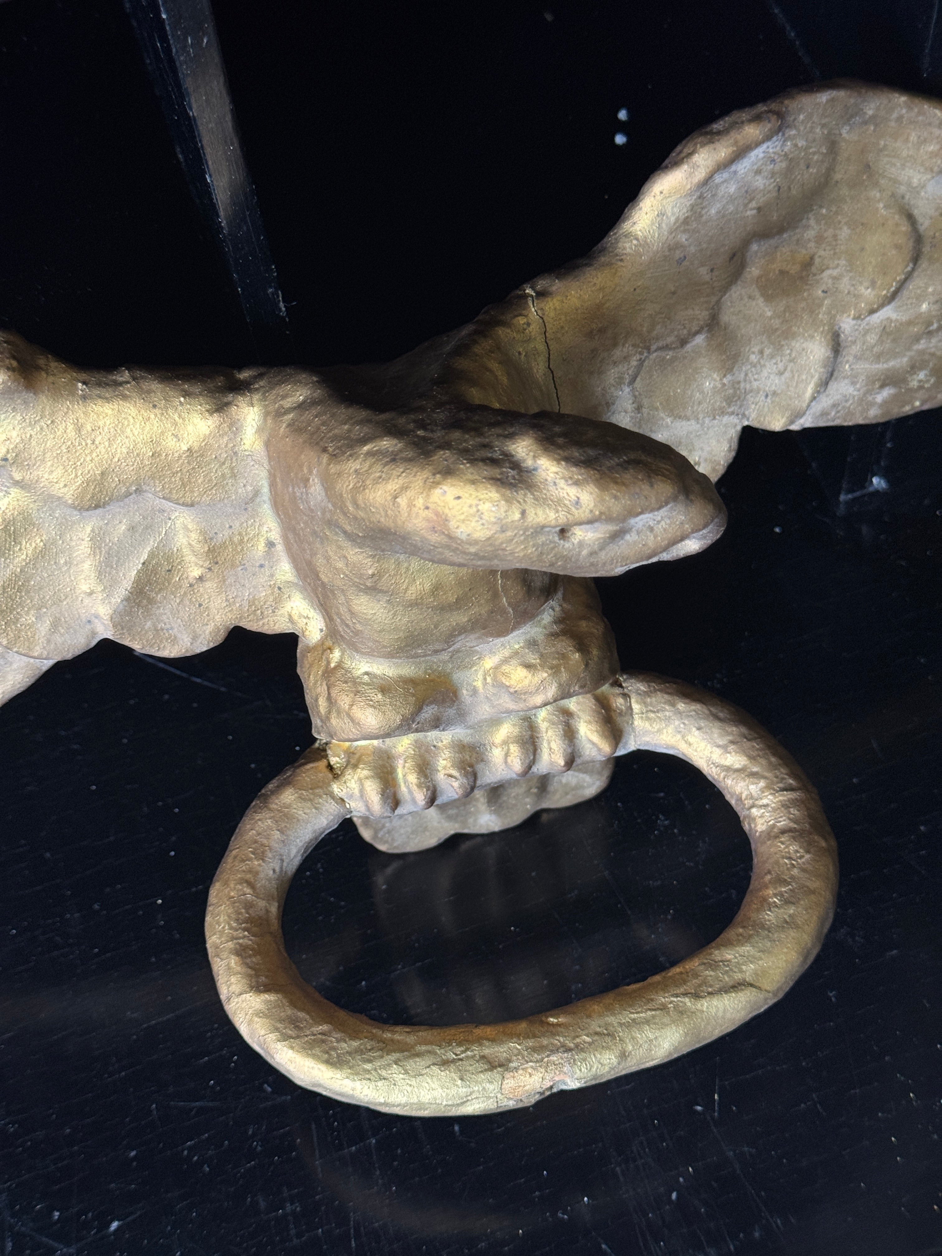 Antique Giltwood Eagle Wall Mount