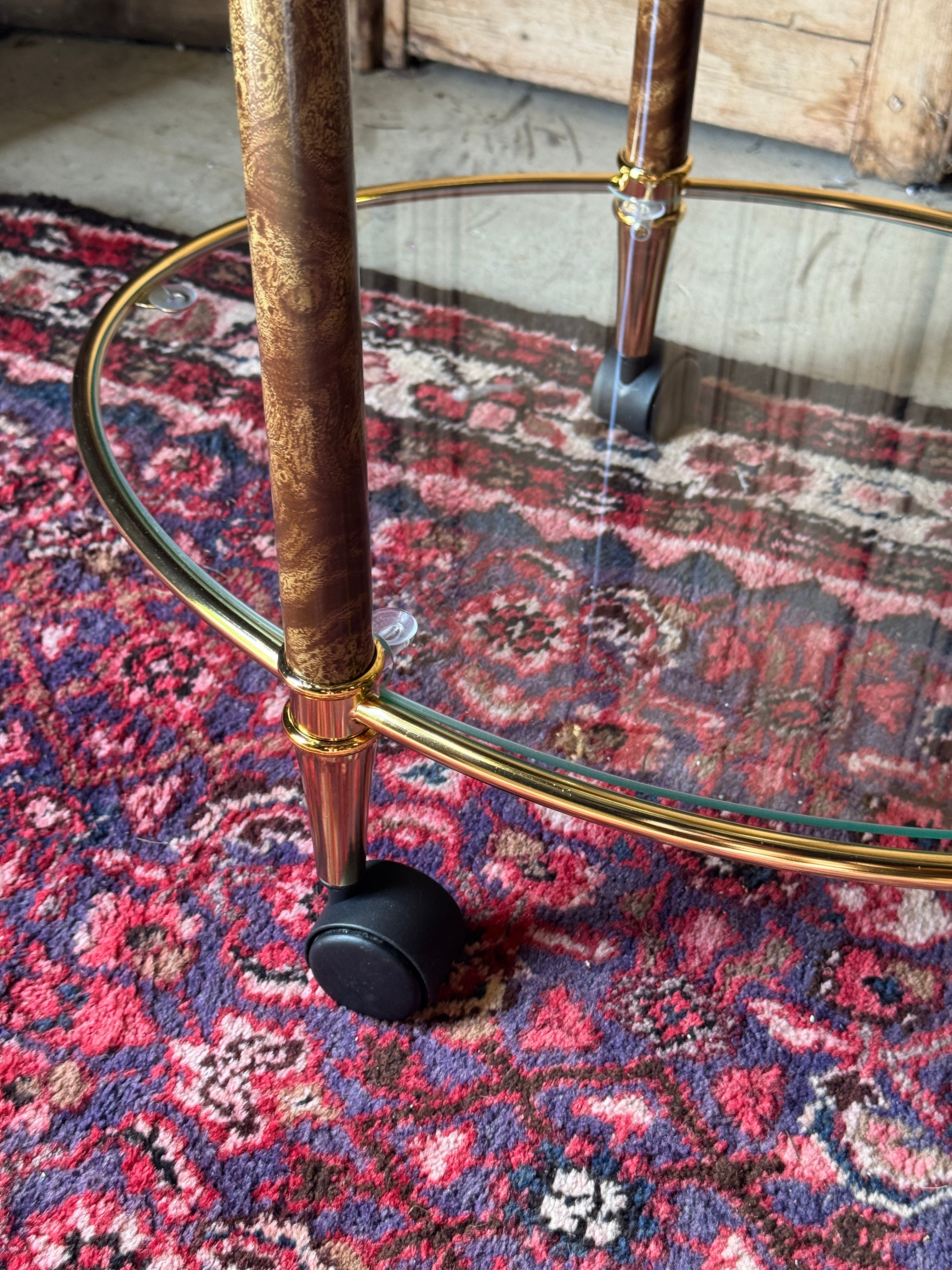 Oval Glass Drinks Trolley