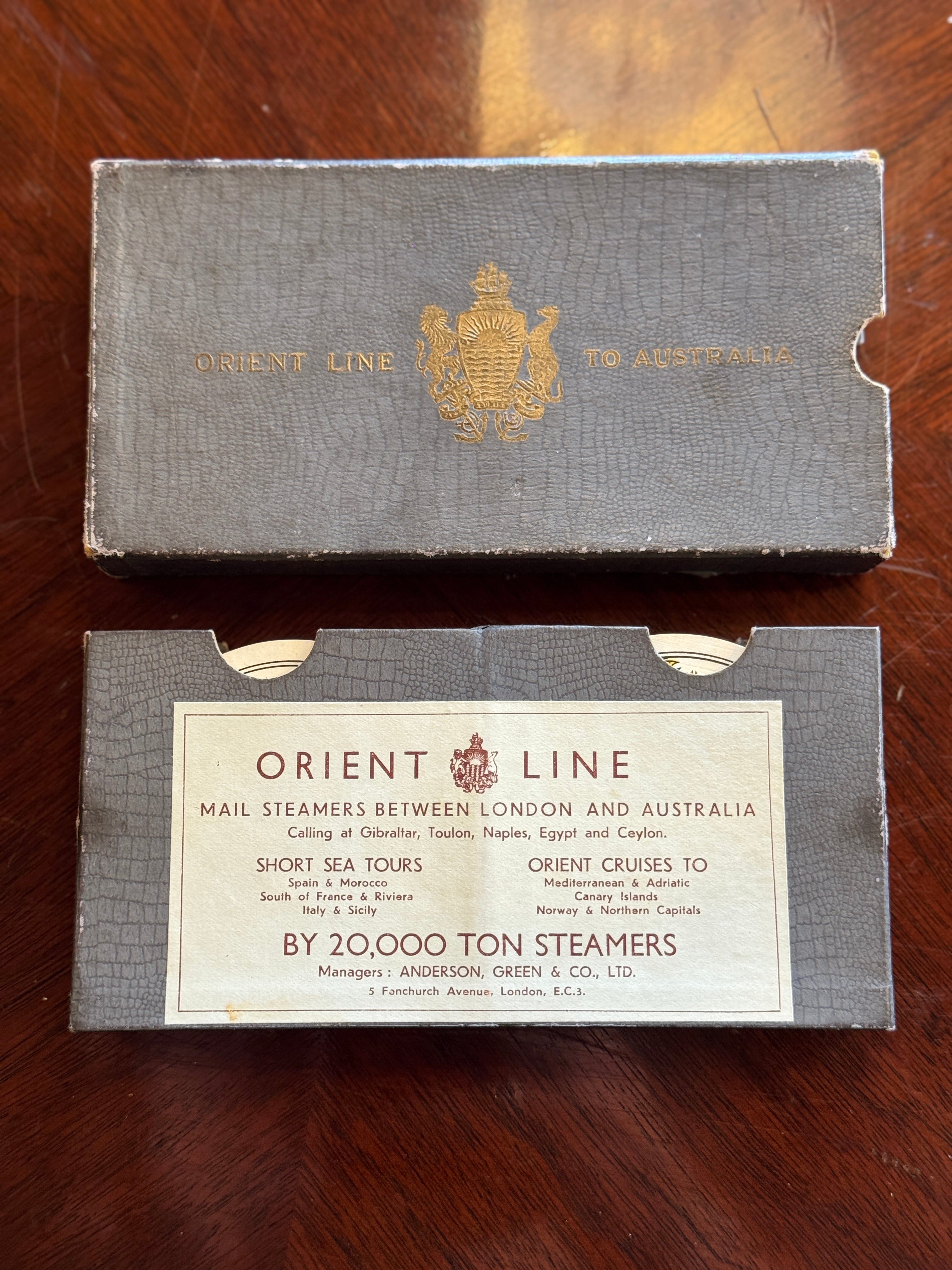 Orient Line Ocean Liner Playing Card Set, Circa 1910–1930 – Manor on George