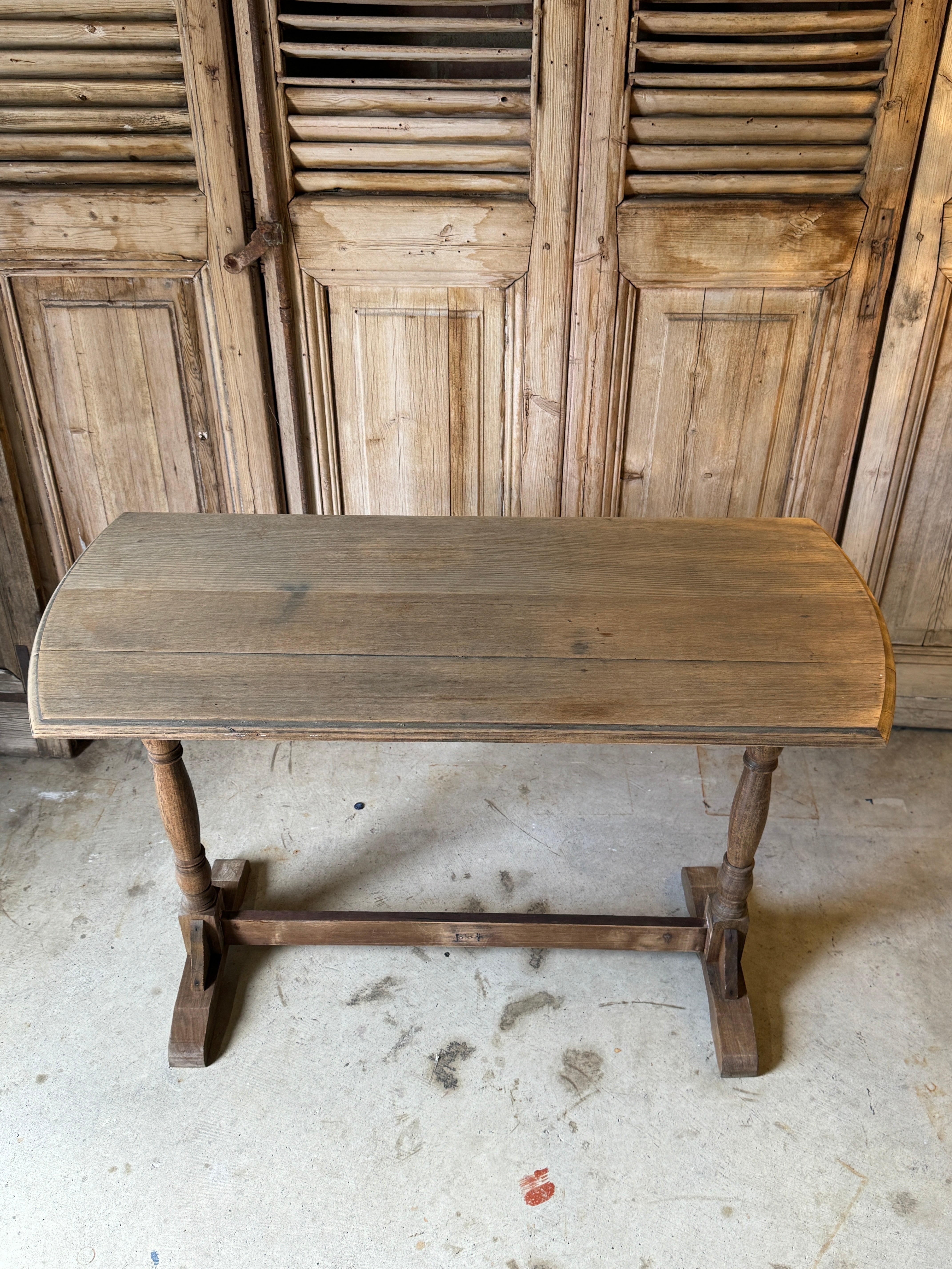 Antique Solid Oak Console Table