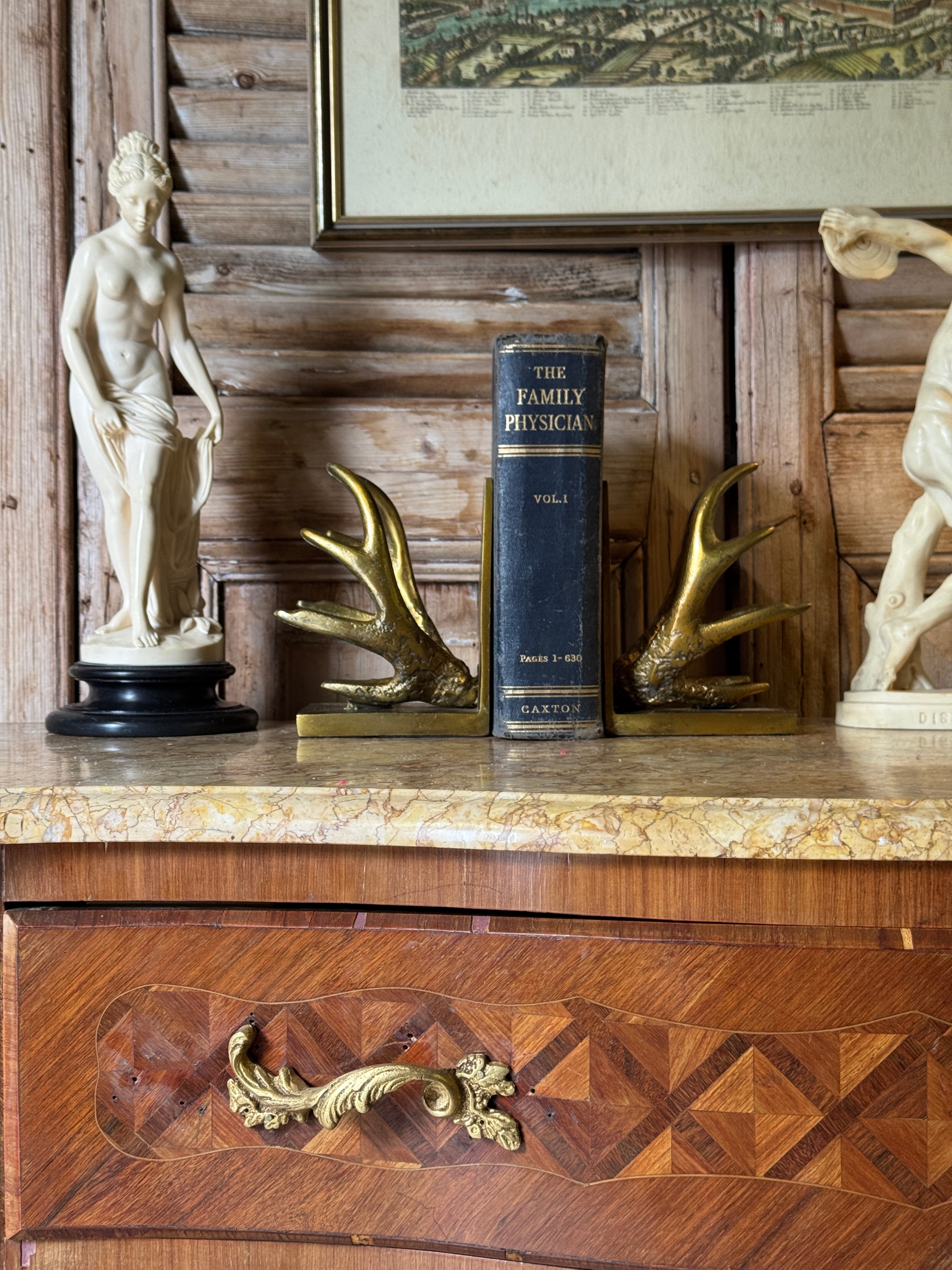 Gold Antler Bookends