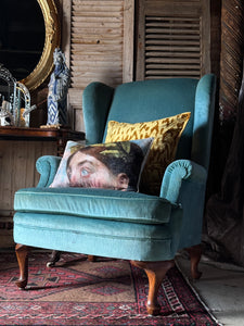 Mustard Velvet Cushion with Feather Insert