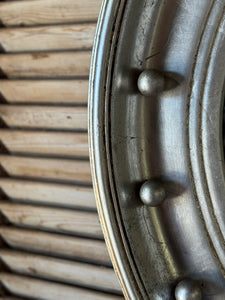 Vintage Round Silver Gilt Bullseye Mirror