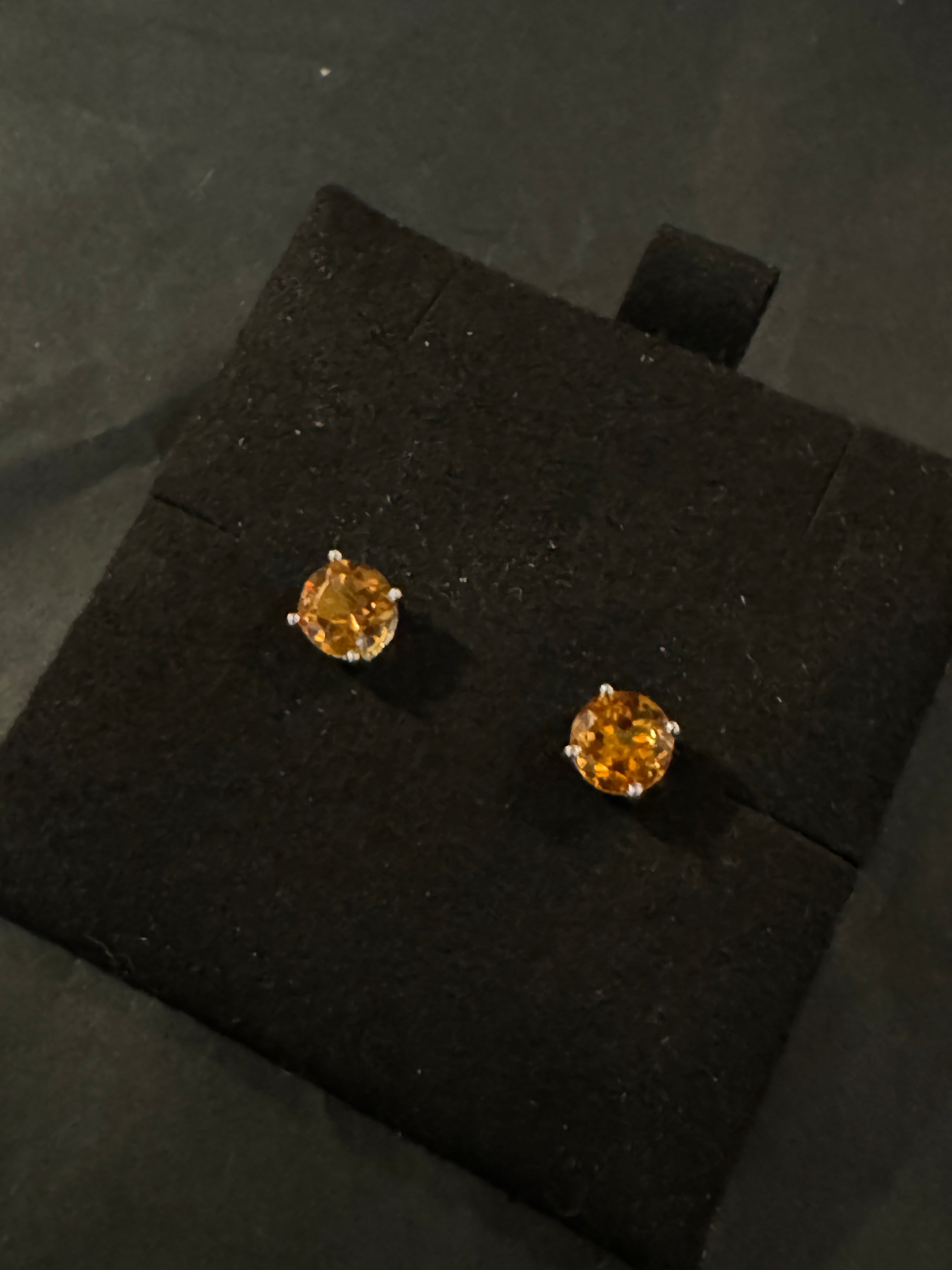 Citrine Stud Earrings