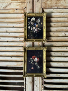 French Style Framed Floral Artworks