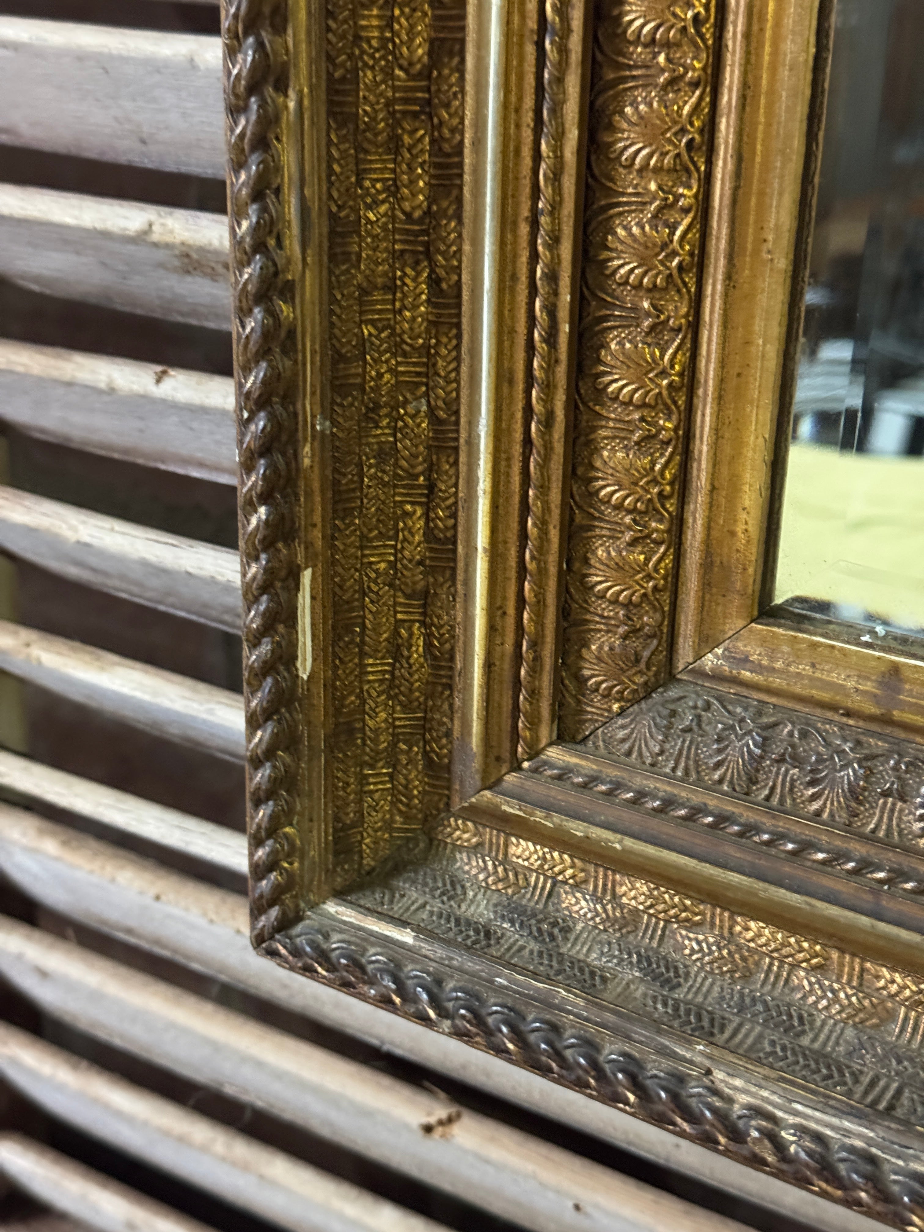 Antique 1920s Fine Gilt Mirror