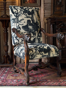Antique 19th Century Newly Upholstered Armchair