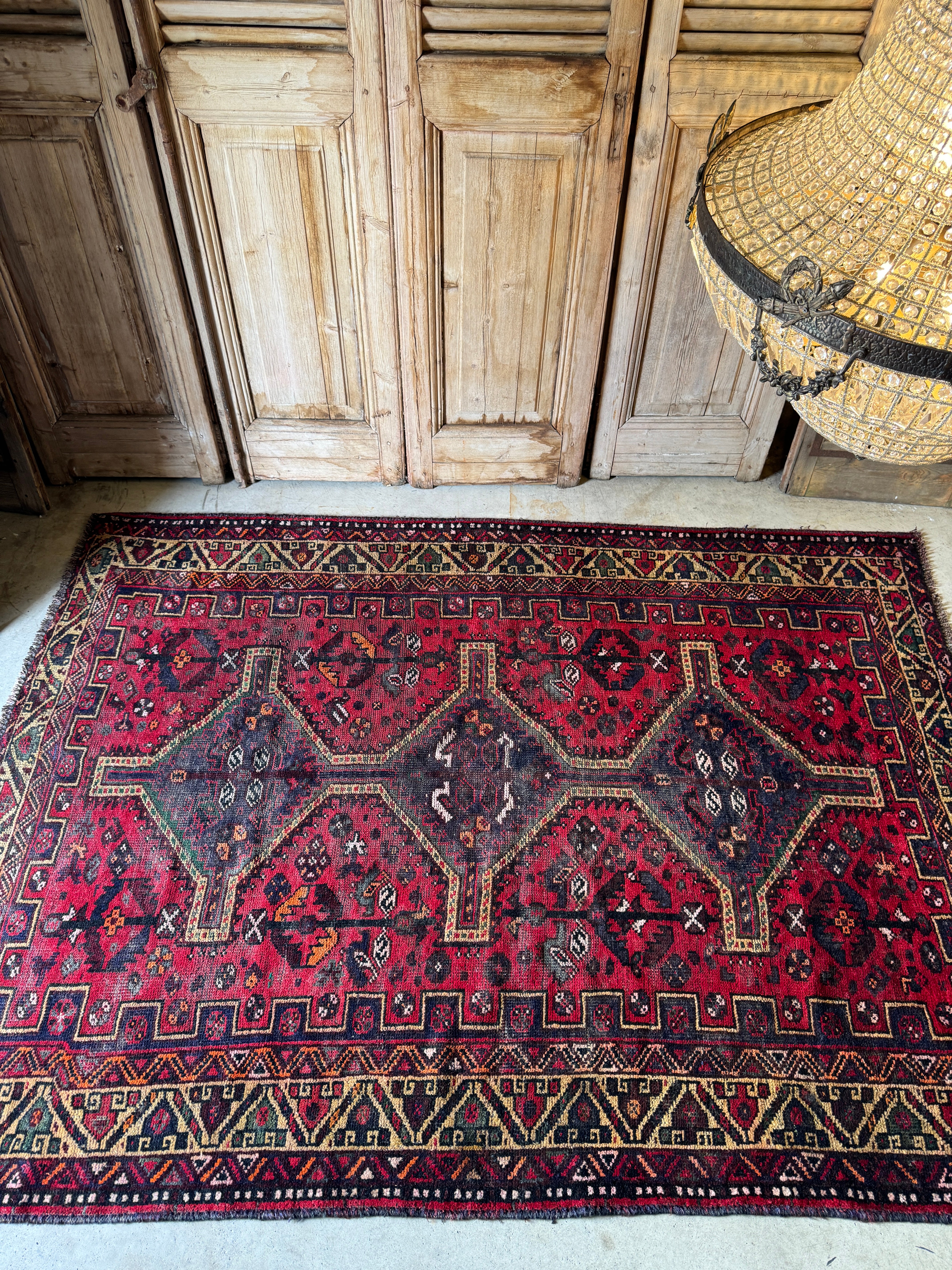 Handmade Vintage Persian Pure Wool Rug