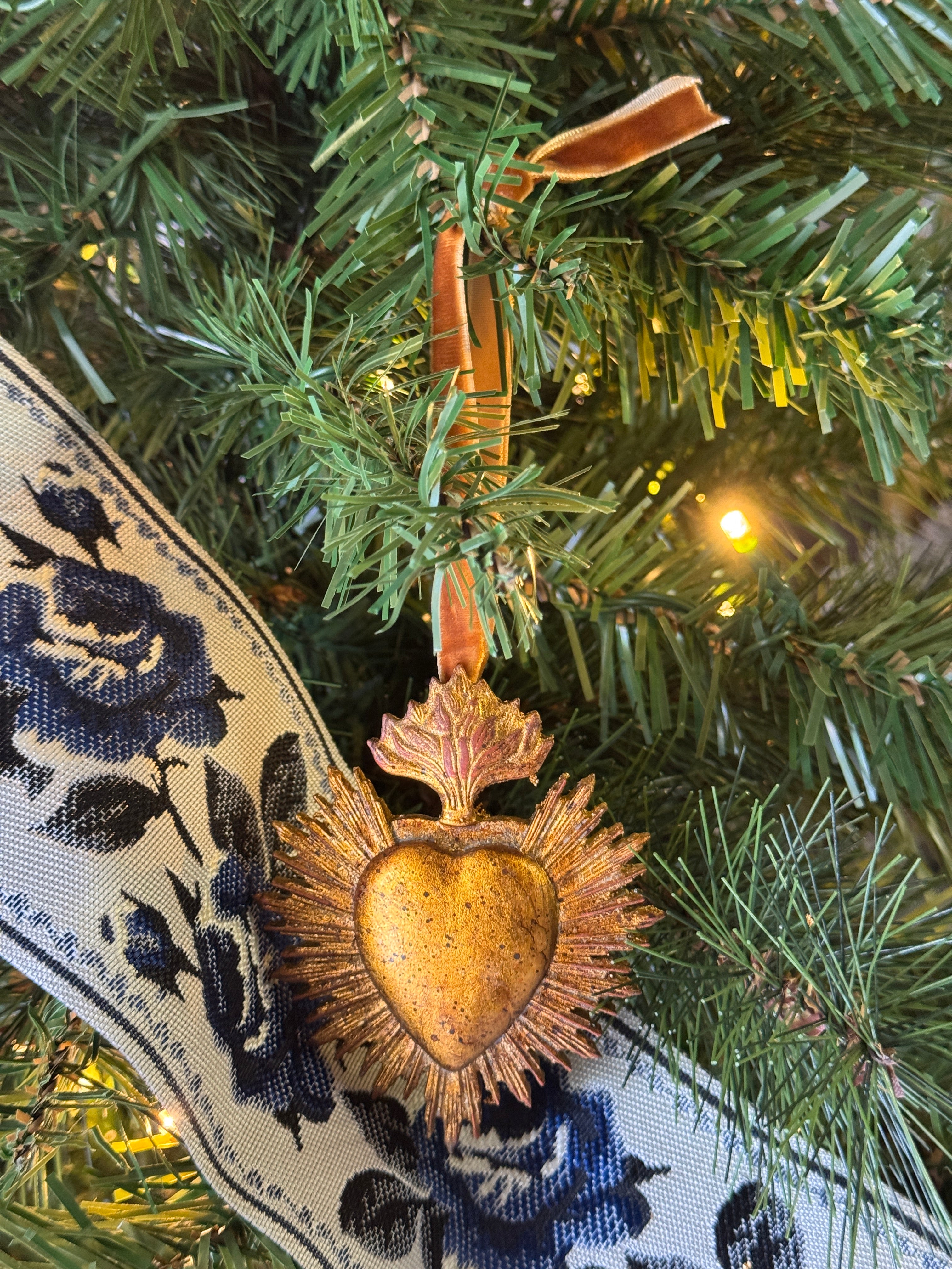 Sacred Heart on Velvet Ribbon