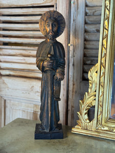 Antique Carved Timber Santos Figure of Saint Paul